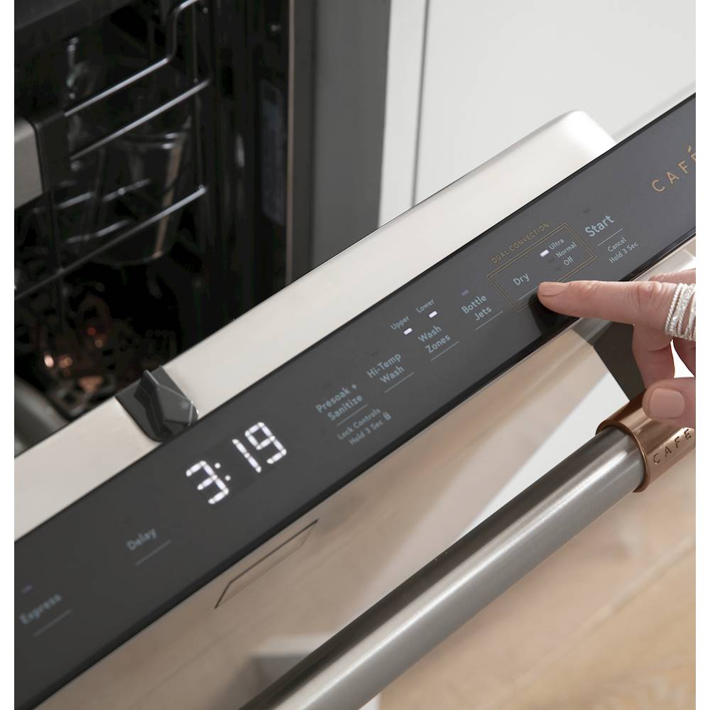 Café - Top Control Built-In Dishwasher with Stainless Steel Tub, 3rd Rack, 39dBA - Stainless steel