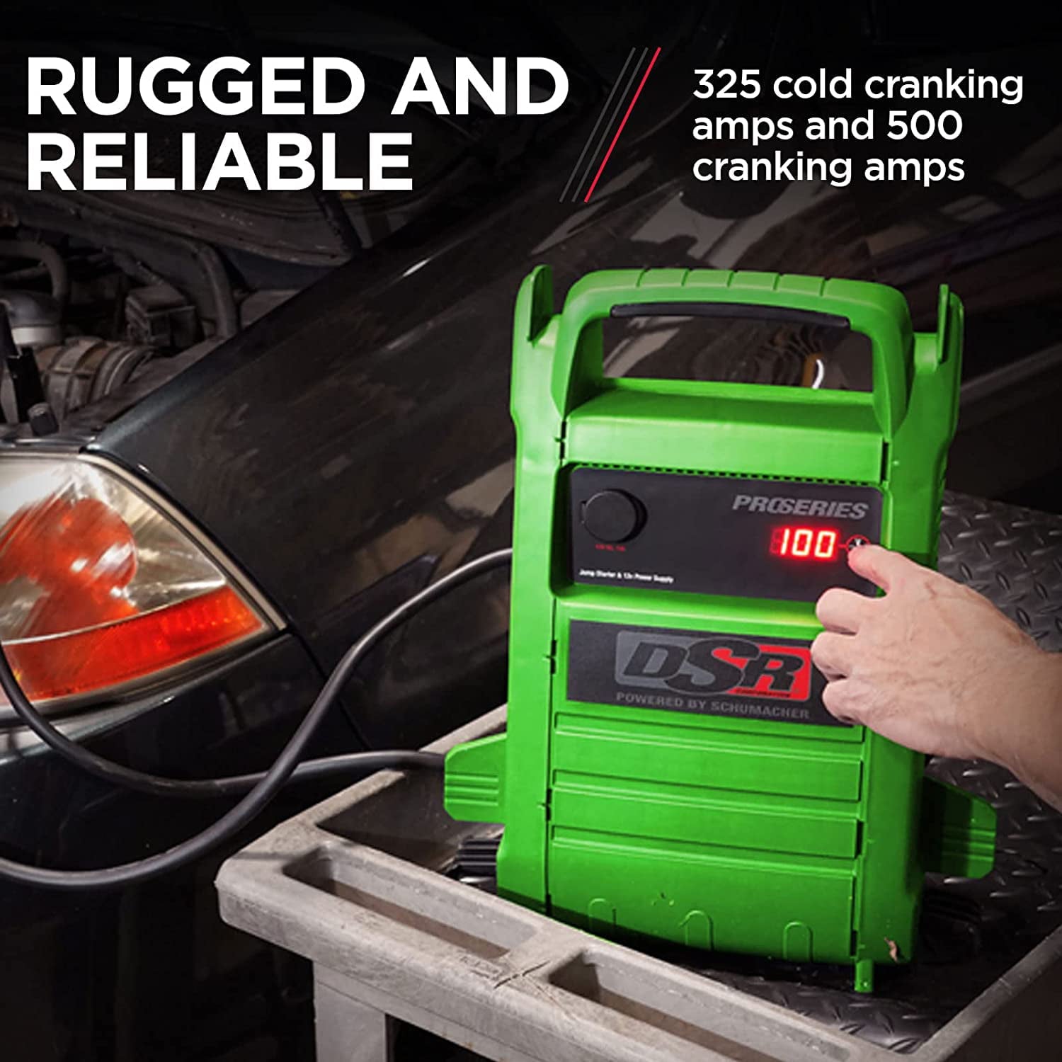 Schumacher Electric DSR141G Battery Jump Start 2000 Peak Amp Agm, Green