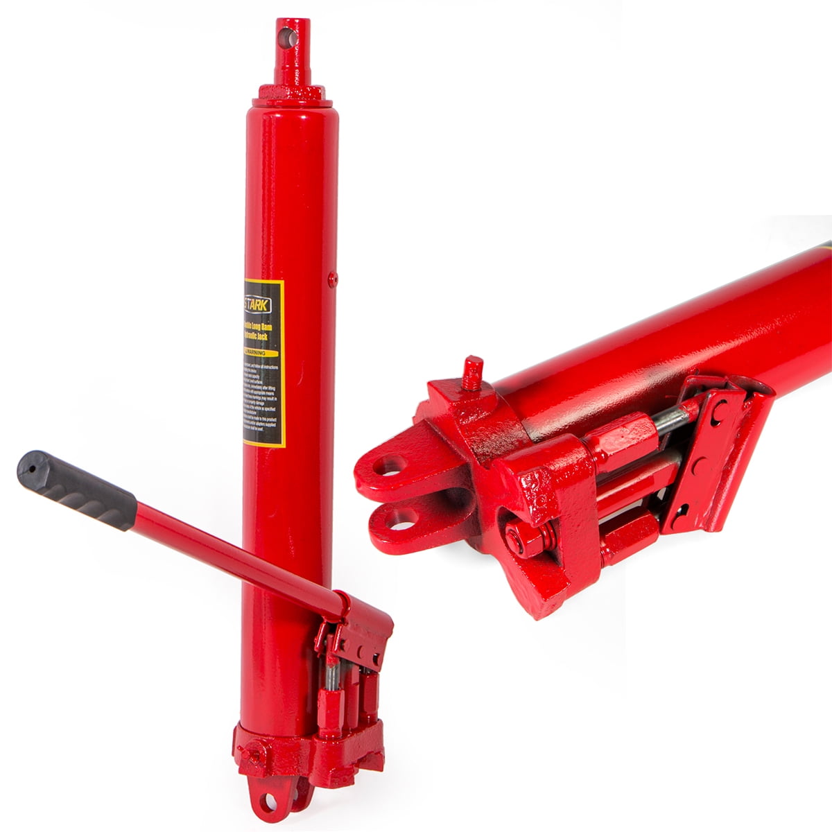 Stark 8 Ton Double-Piston Long Hydraulic Ram Jack Engine Lift Hoist Cherry Picker Pump w/ Handle