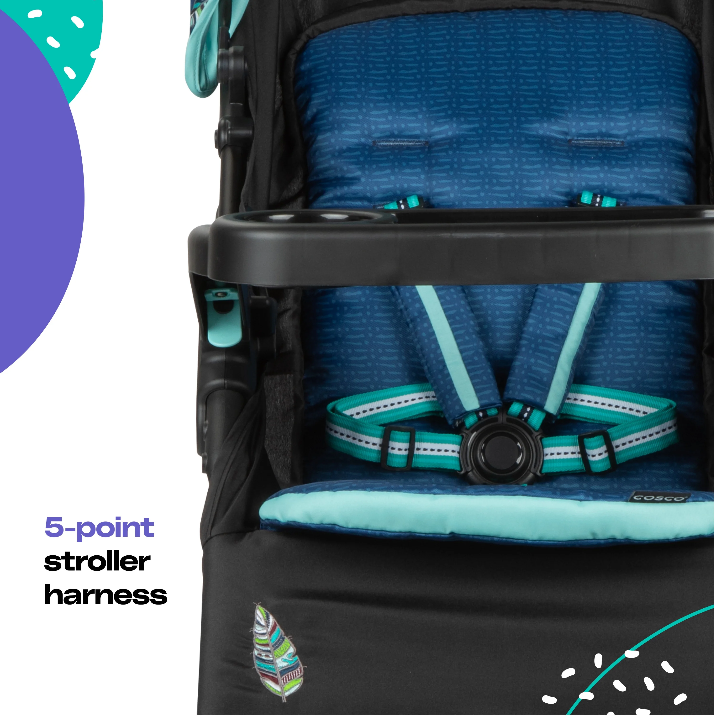 Cosco Kids Lift & Stroll DX Travel System, Gray Arrows, Toddler, Unisex