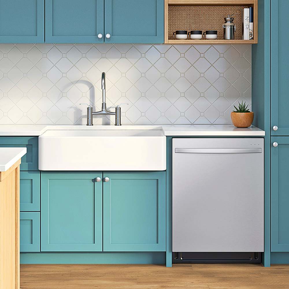 Samsung - Smart 44dBA Dishwasher with StormWash+ - Stainless steel