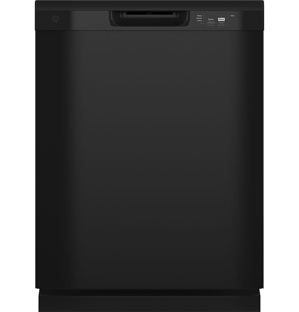 GE - Front Control Dishwasher with 60dBA - Black