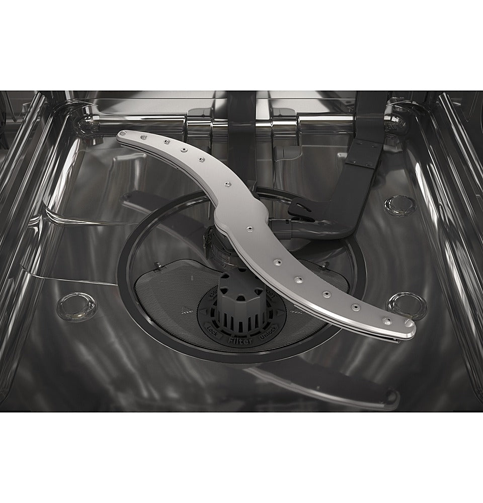 GE Profile - Hidden Control Built-In Dishwasher with Stainless Steel Tub, Fingerprint Resistance, 3rd Rack, 39 dBA - Stainless steel