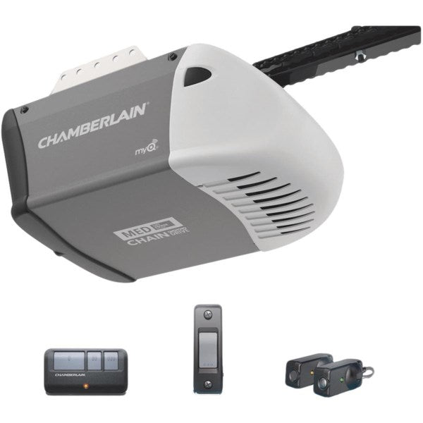 Chamberlain C2102 1/2 HP Durable Chain Drive Garage Door Opener with MED Lifting Power