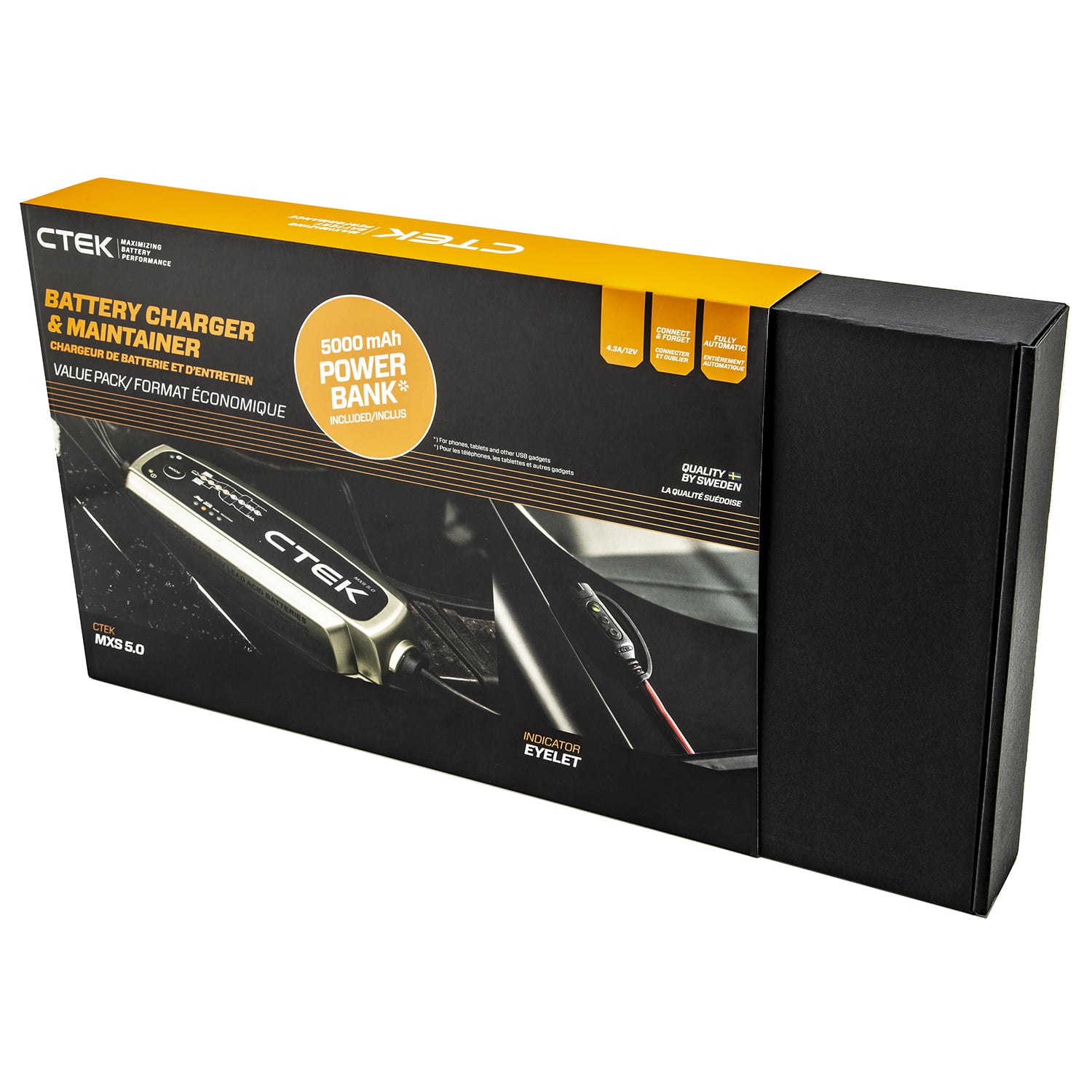 CTEK 40-359 MXS 5.0 Fully Automatic 4.3 amp Battery Charger and Care Kit 12V