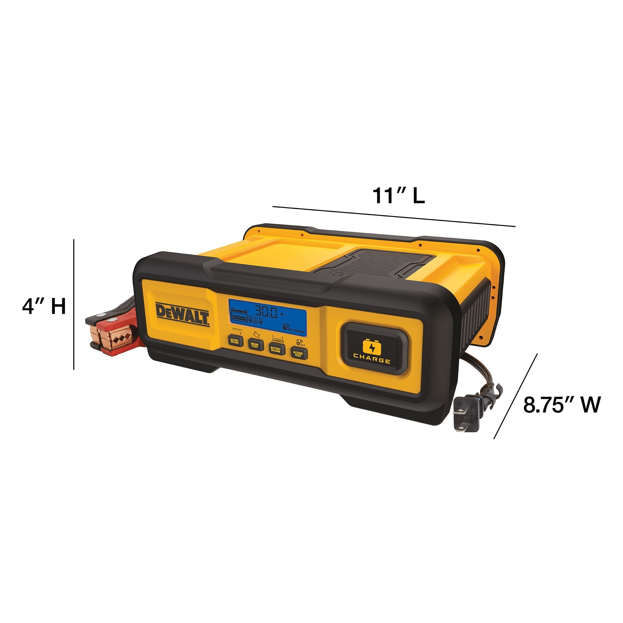 DEWALT DXAEC100 Professional 30-Amp Battery Charger and 3-Amp Maintainer with 100-Amp Engine Start