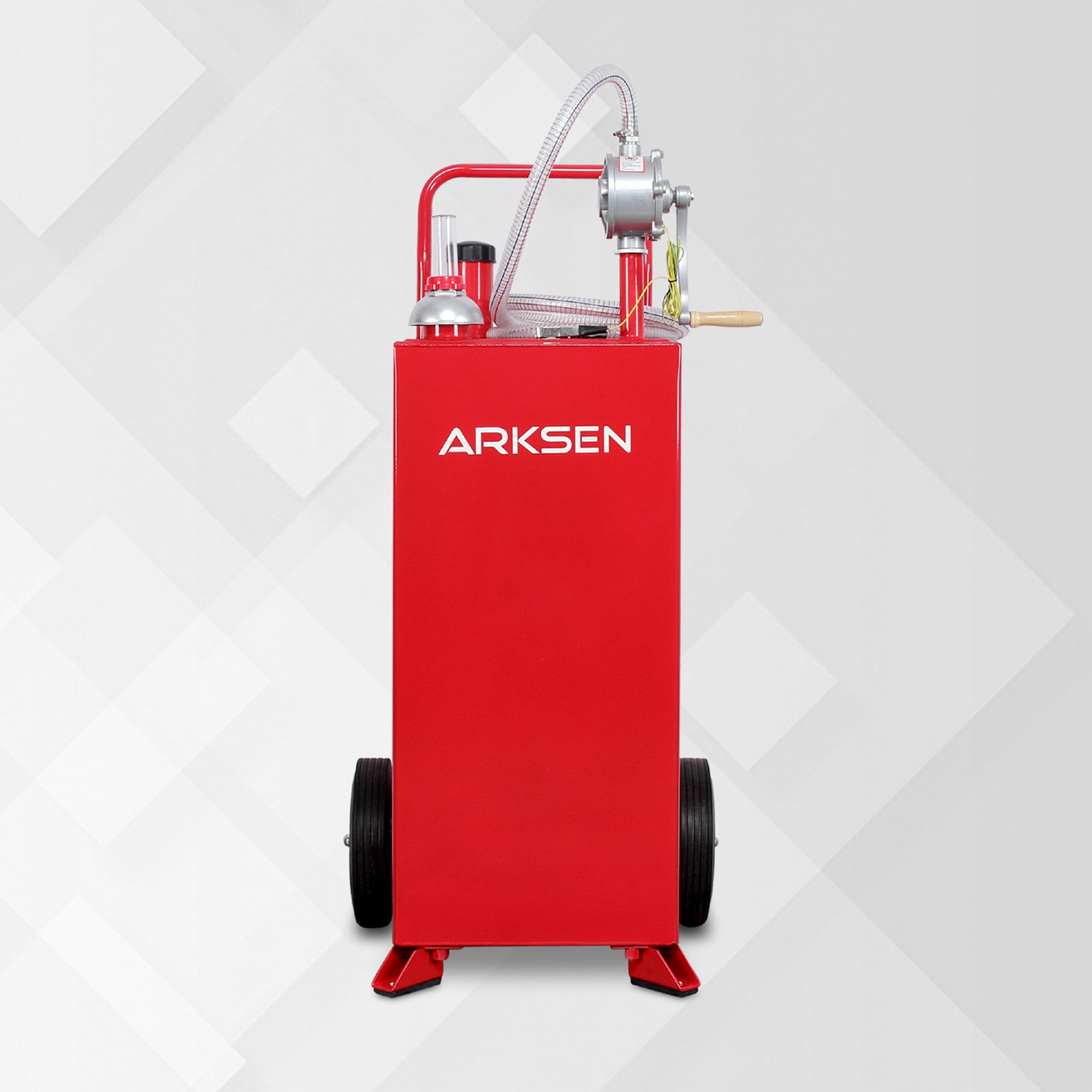 Arksen 30 Gallon Portable Fuel Transfer Gas Can Caddy Storage Tank - Red