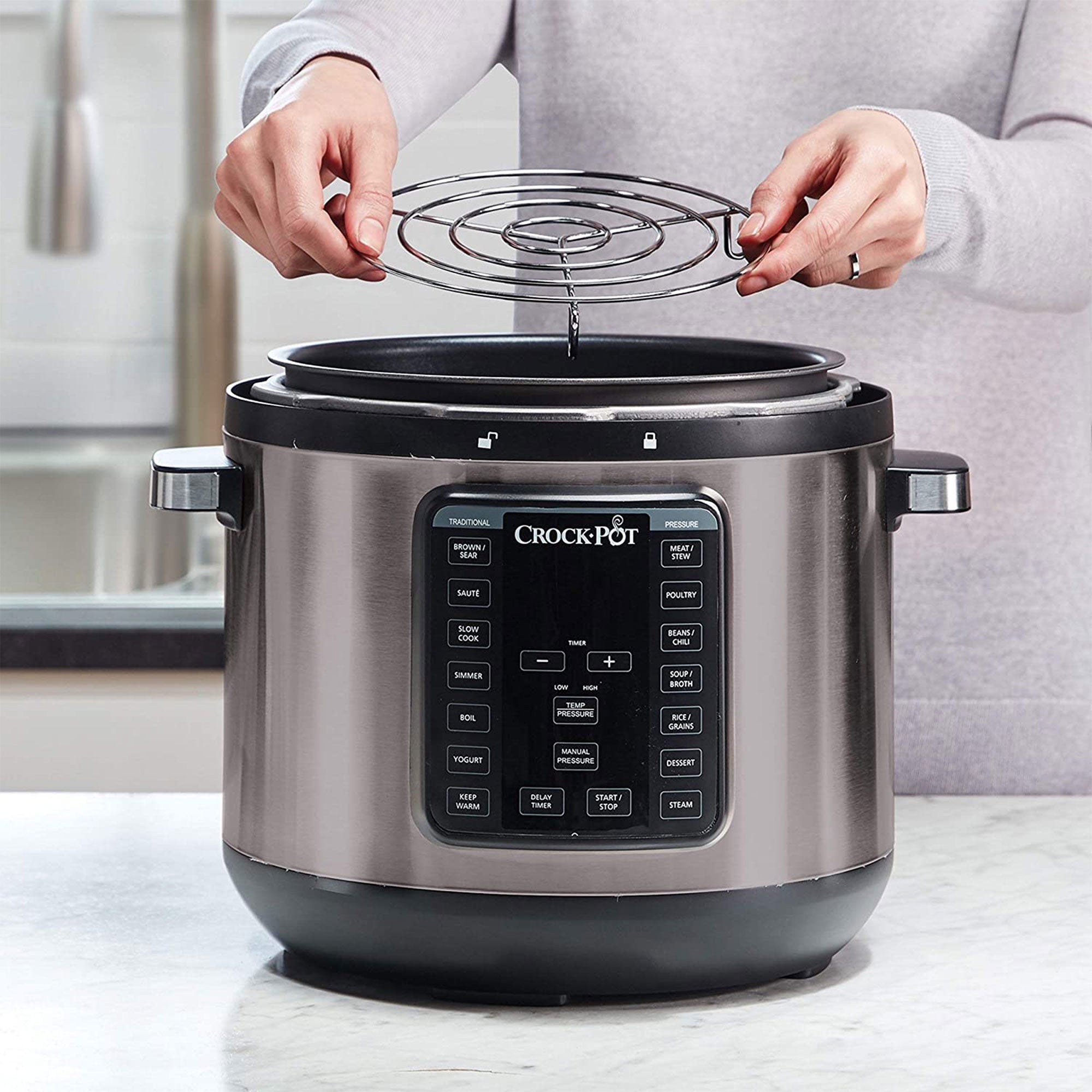 Crock-Pot 8qt 13 Program Crock Pressure Cooker w/ Lid, (Open Box)