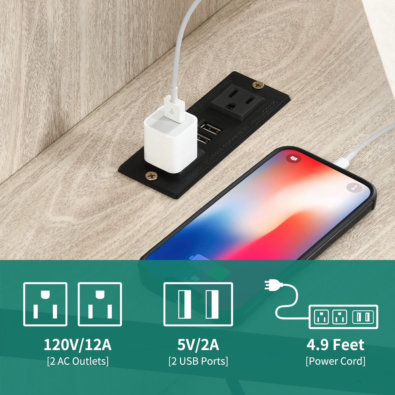 YITAHOME Farmhouse Entertainment Console Cabinets