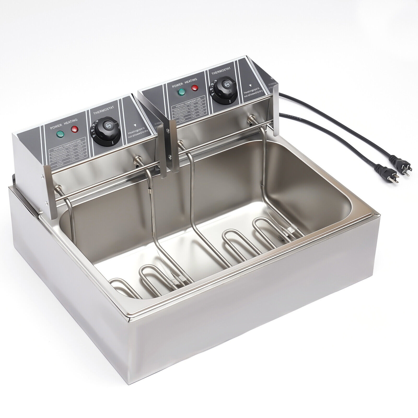 5000W Extra Large Electric Deep Fryer Commercial Restaurant Fry Basket 12L Electric Deep Fryer Single Tank Stainless Steel Fry Basket Commercial Electric Deep Fryer Stainless Steel