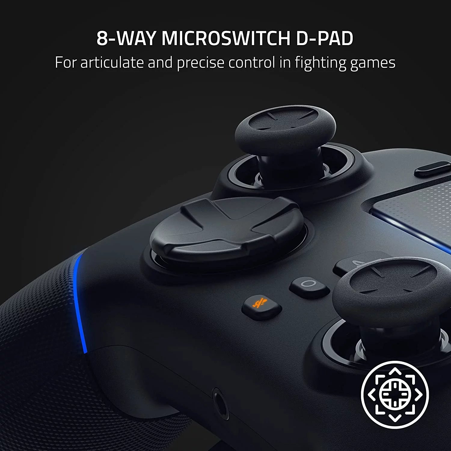 Razer Wolverine V2 Pro Wireless Controller Black HyperSpeed, Mecha-Tactile, RGB Lights for PS5 & PC With 6ft Type C Cable BOLT AXTION Bundle Like New