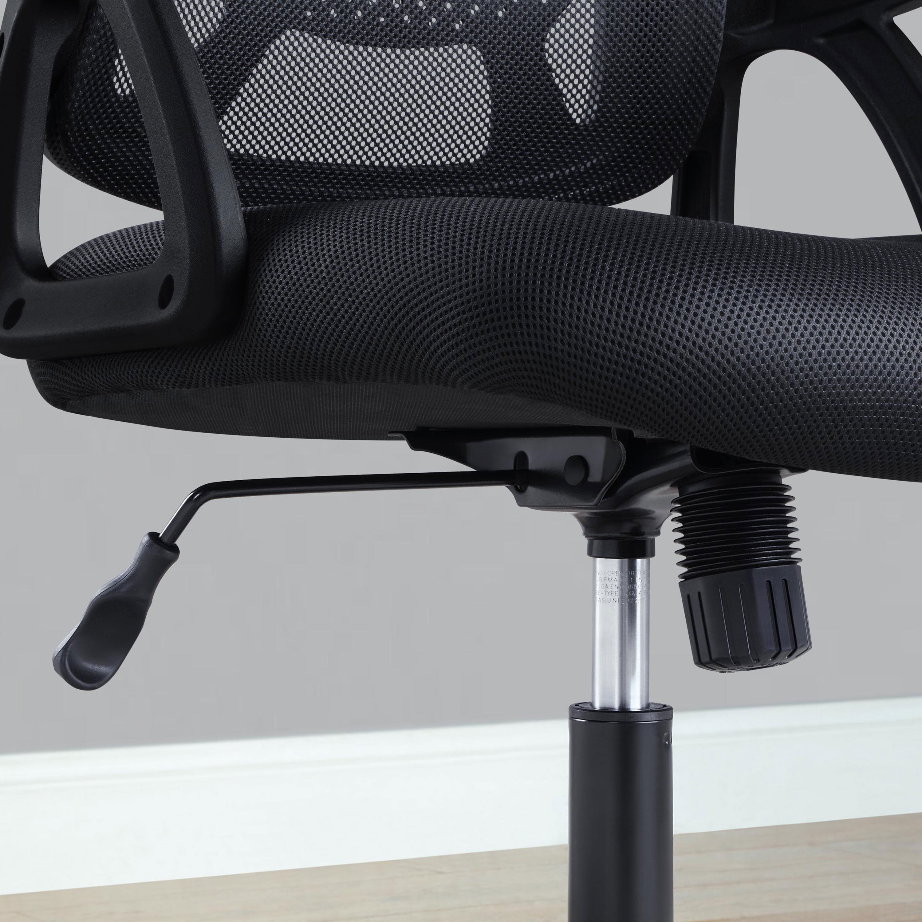 Mainstays Ergonomic Office Chair with Adjustable Headrest, Black Fabric, 275lb capacity