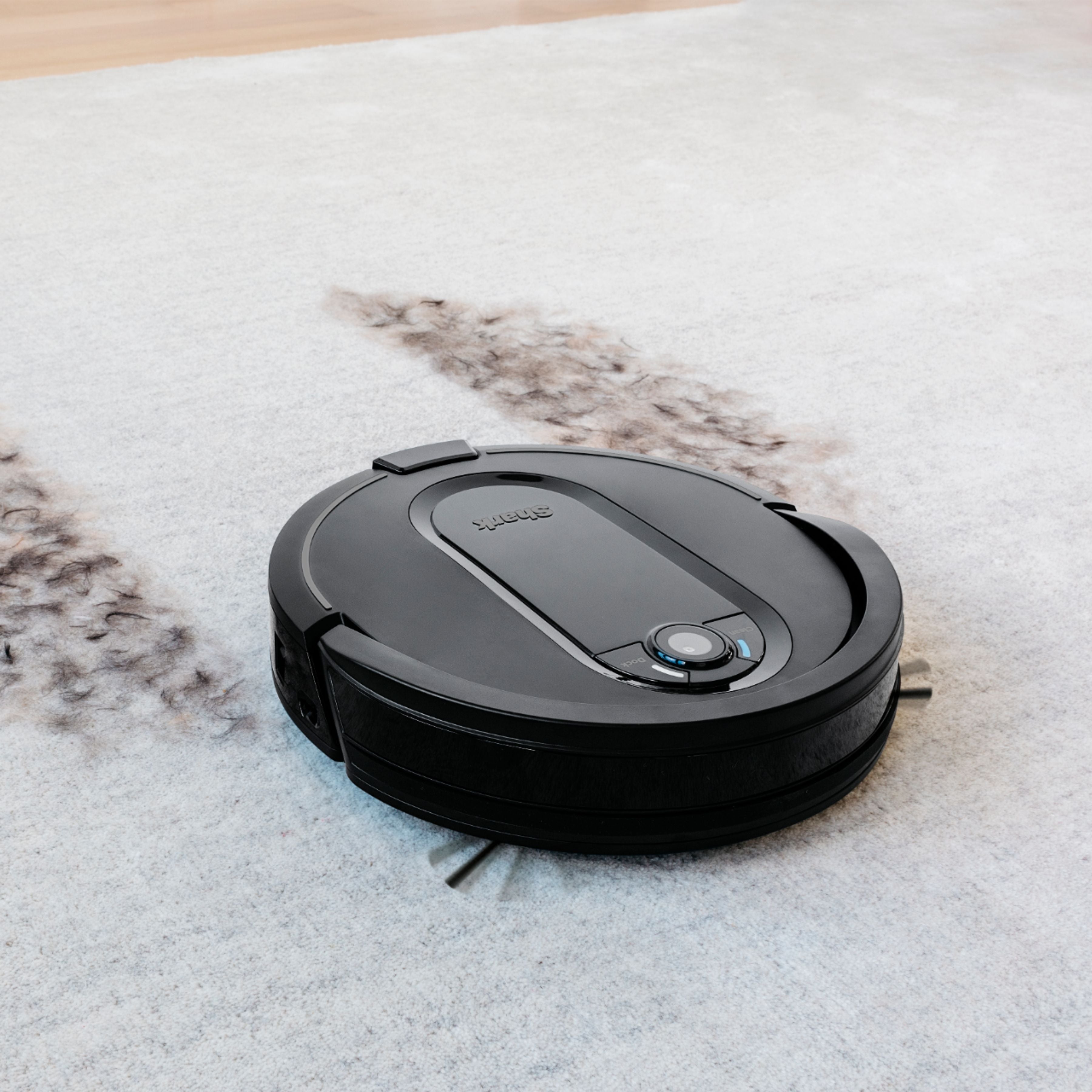 Shark - IQ Robot Self-Empty XL RV1001AE, Wi-Fi Connected, Robot Vacuum with Self-Cleaning Brushroll - Black