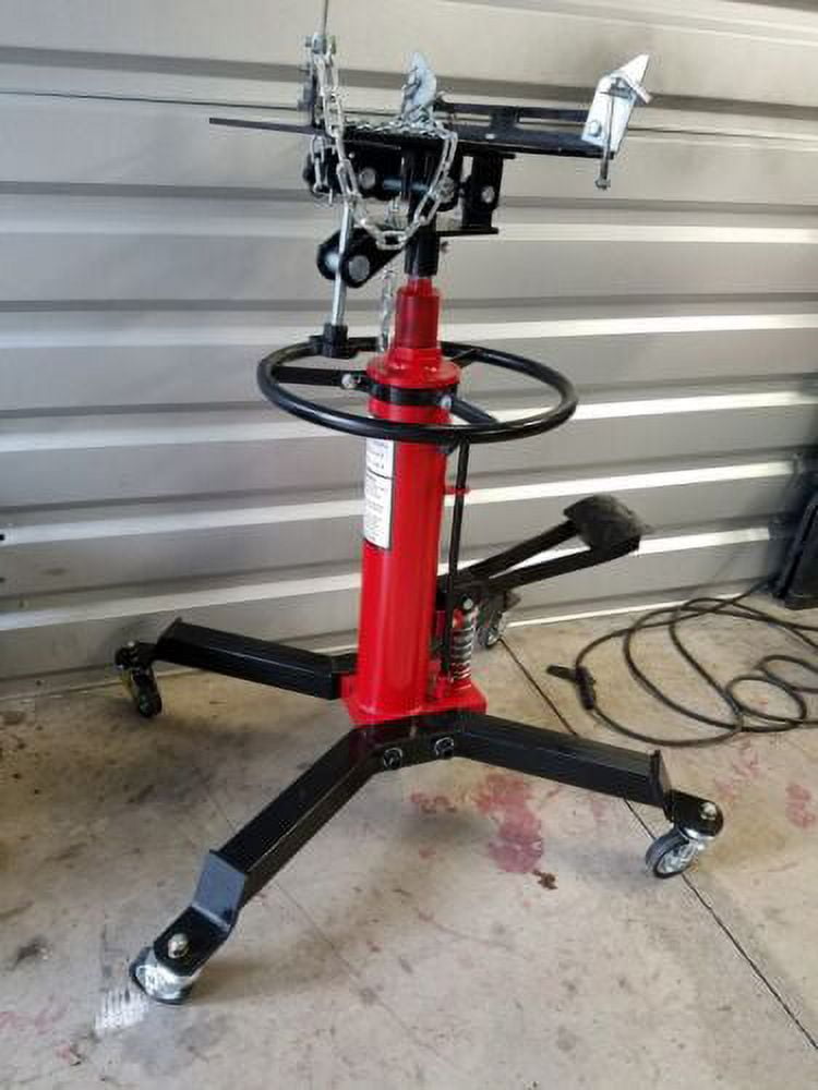 JSTUOKE Hydraulic Car Transmission Jack Vertical Lift,1660 Pounds,360°Rotating Wheel Lift,Red