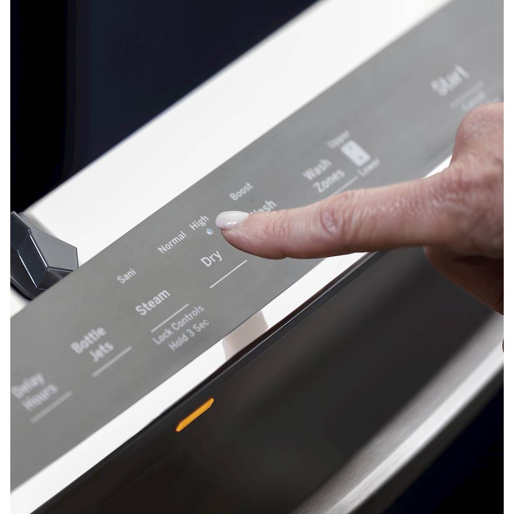 GE - Top Control Built-In Dishwasher with Stainless Steel Tub, 3rd Rack, 46dBA - Slate