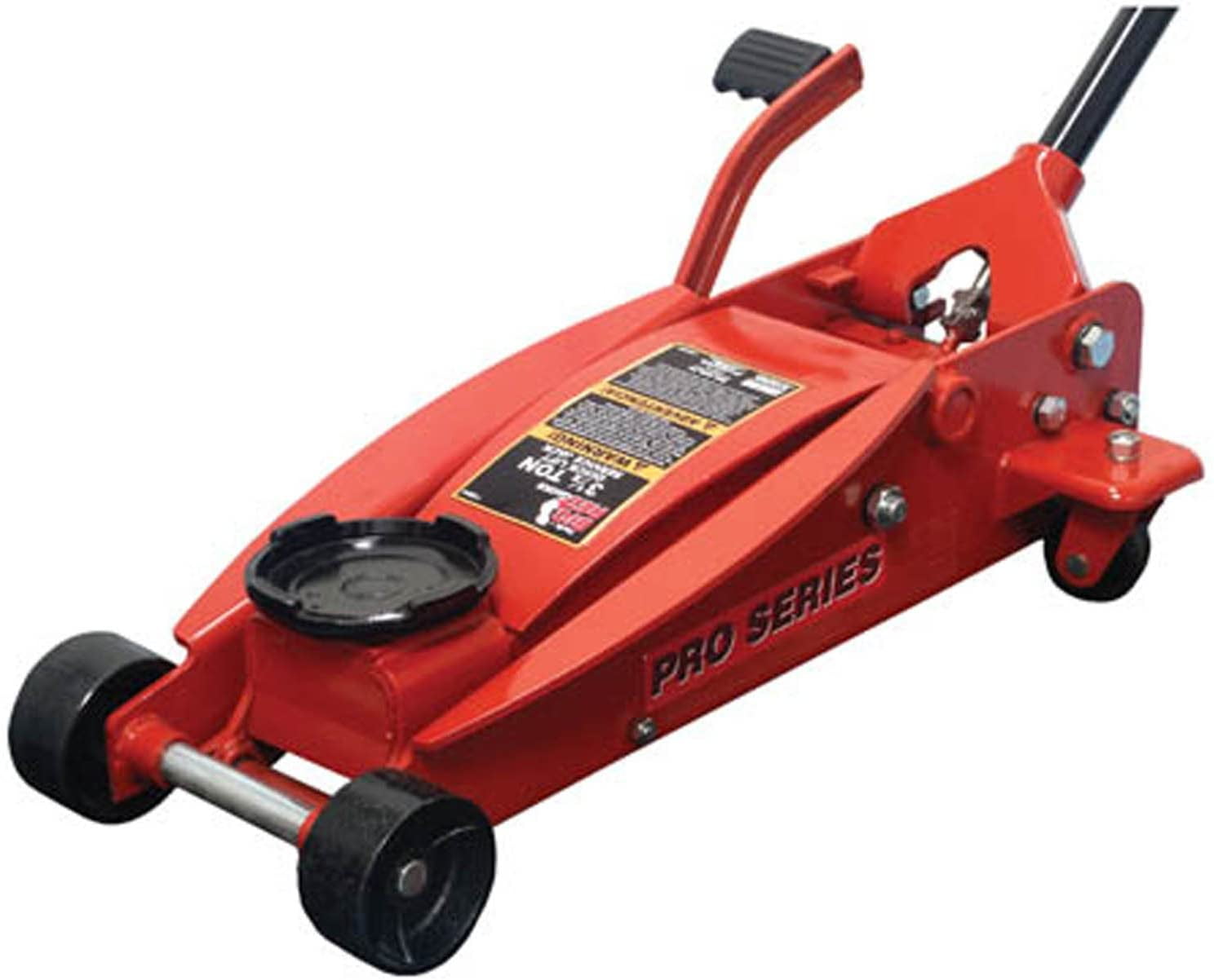 Big Red T83014 Torin Pro Series Hydraulic Floor Jack with Single Quick Lift Piston Pump and Foot Pedal, 3.5 Ton (7,000 lb) Capacity, Red