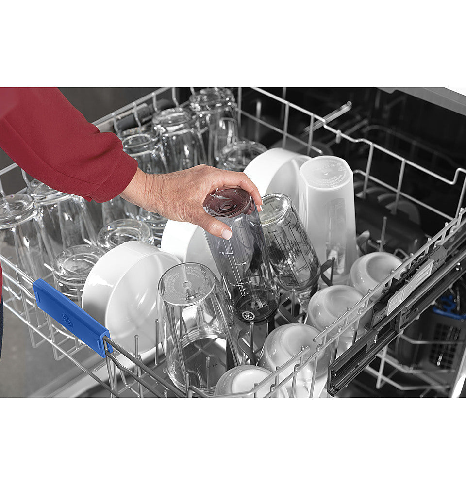 GE Profile - Top Control Built-In Stainless Steel Tub Dishwasher with 3rd Rack and Microban, 42dBA - Stainless steel