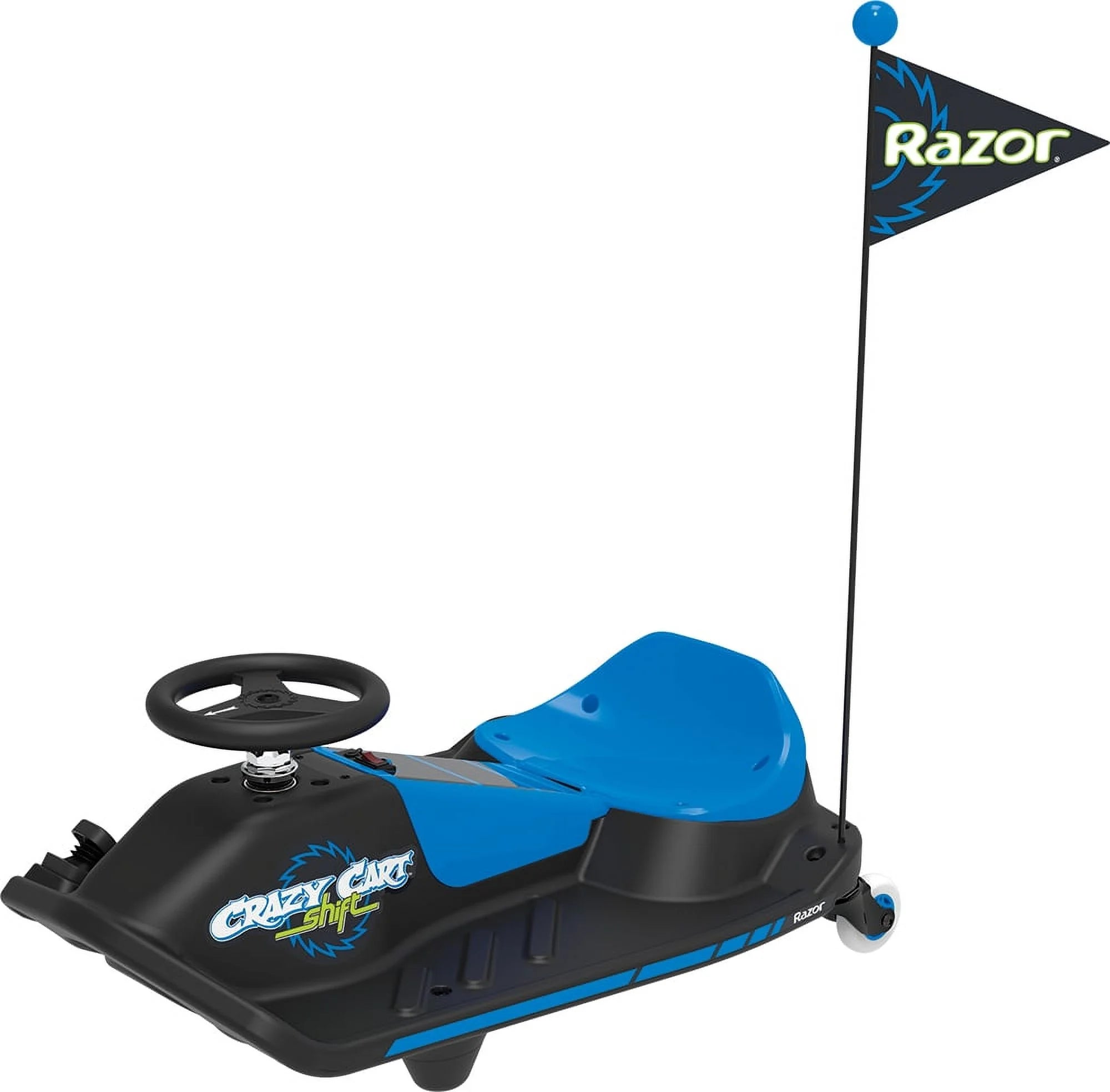 Razor Crazy Cart Shift - Blue, Electric Drifting Go Kart for Kids - 12V Powered Ride-On, Unisex