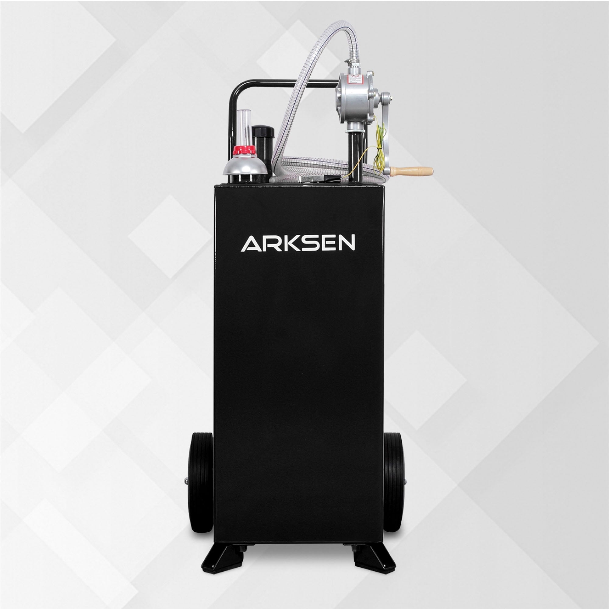 Arksen 30 Gallon Portable Fuel Transfer Gas Can Caddy Storage Gasoline Tank Heavy Duty 30-Gallons Capacity- Black