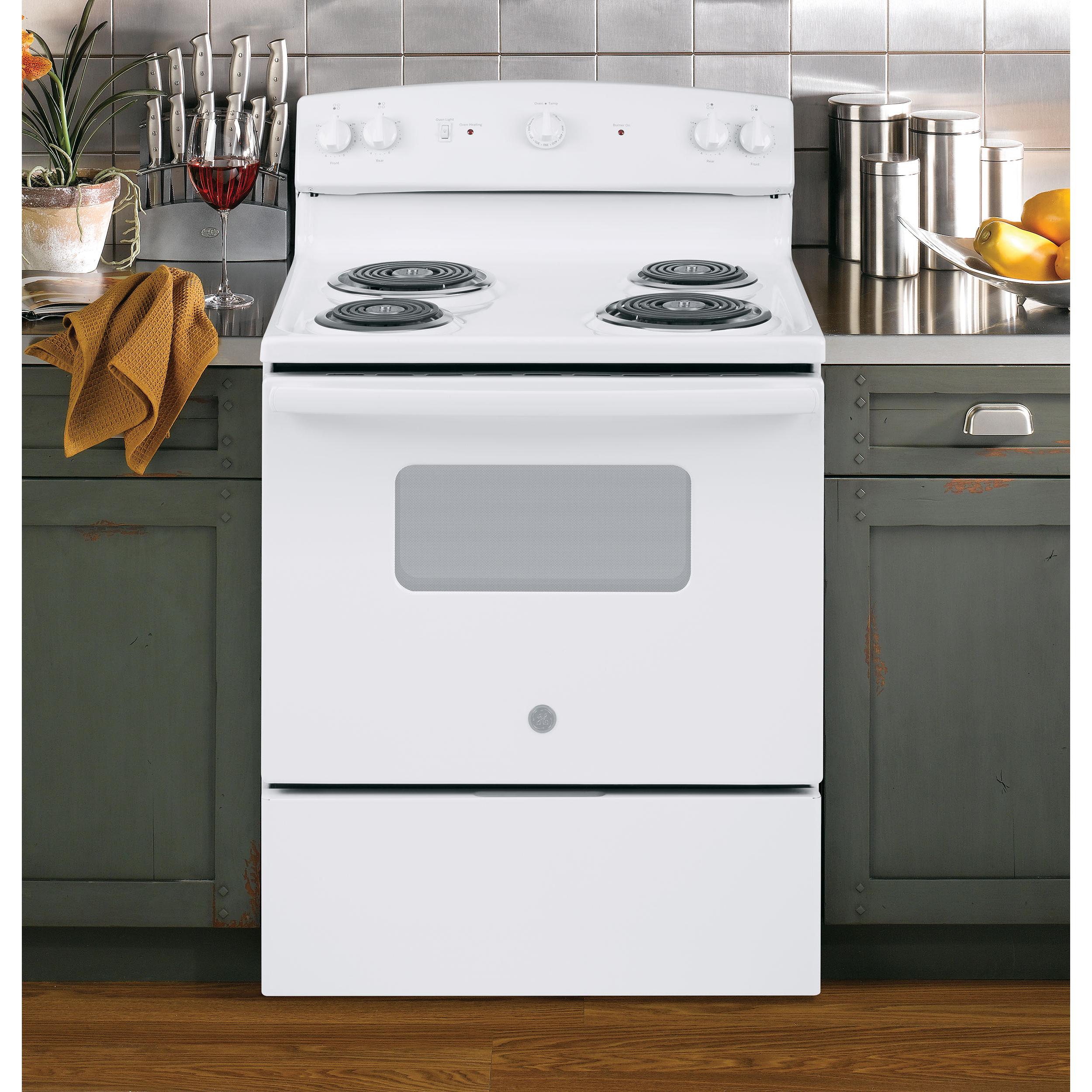 GE 30-inch Freestanding Electric Range JBS160DMWW