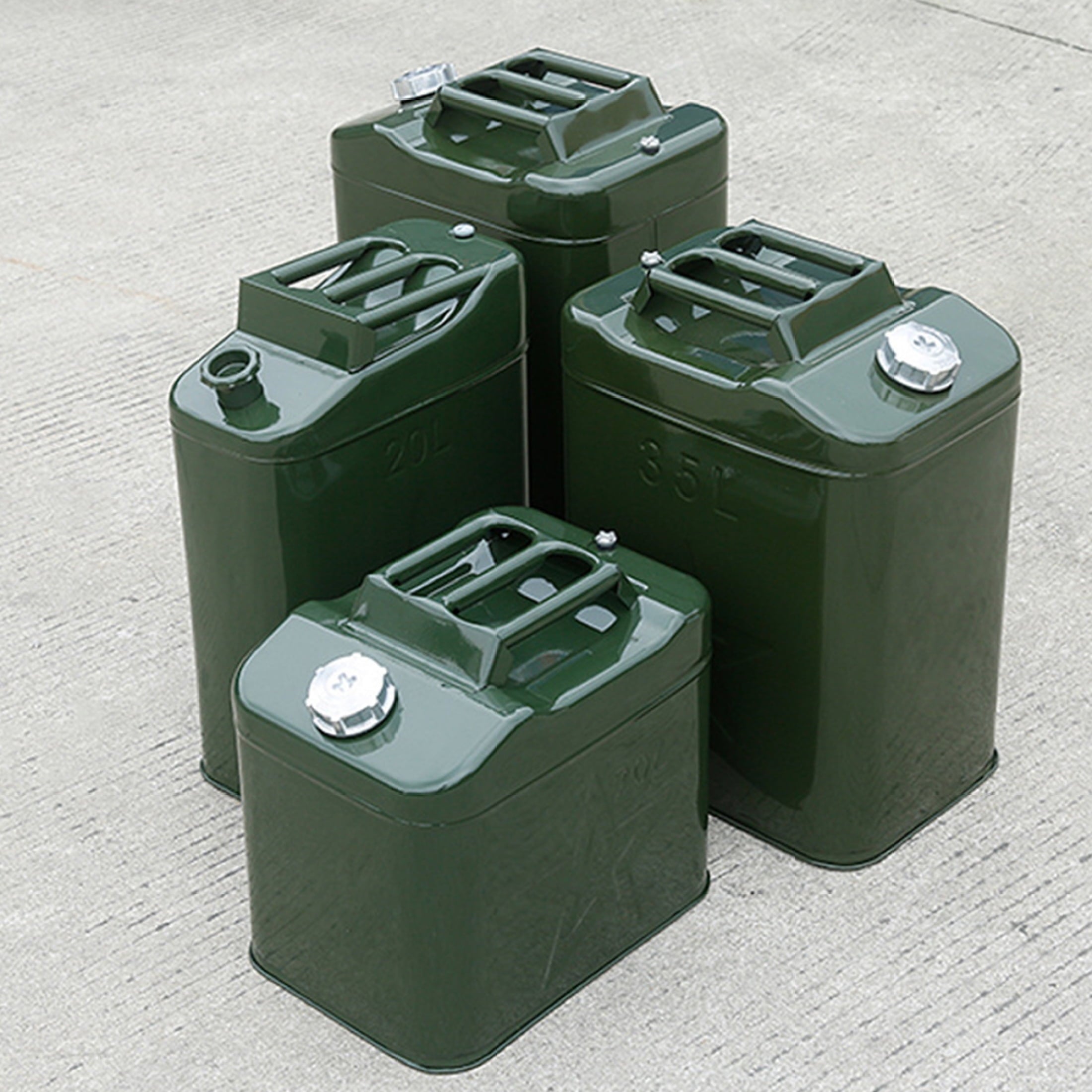 EUBUY 10L Metal Jerry Can Car Canister Holder Storage Tank with 3 Handles for Water Petrol Oil Water Alcohol