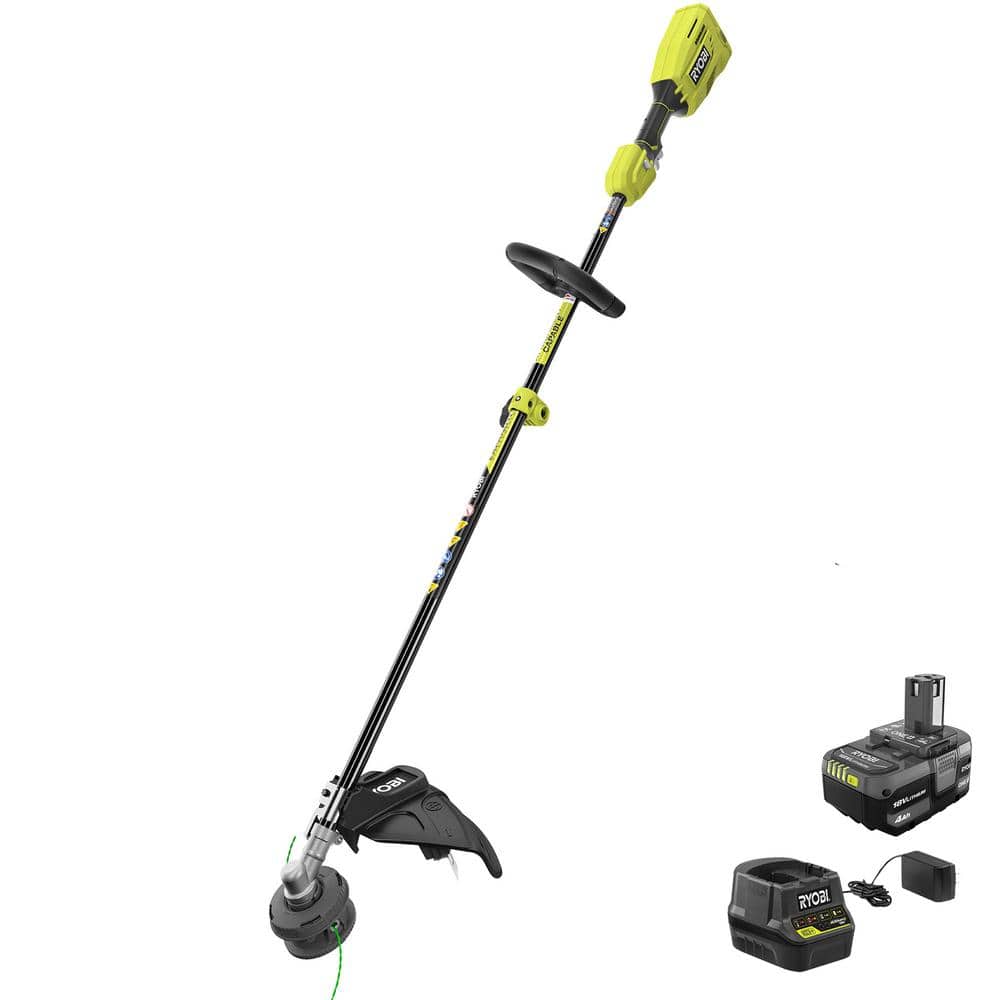ONE+ 18V Brushless 15 in. Cordless Attachment Capable String Trimmer with 4.0 Ah Battery and Charger P20110
