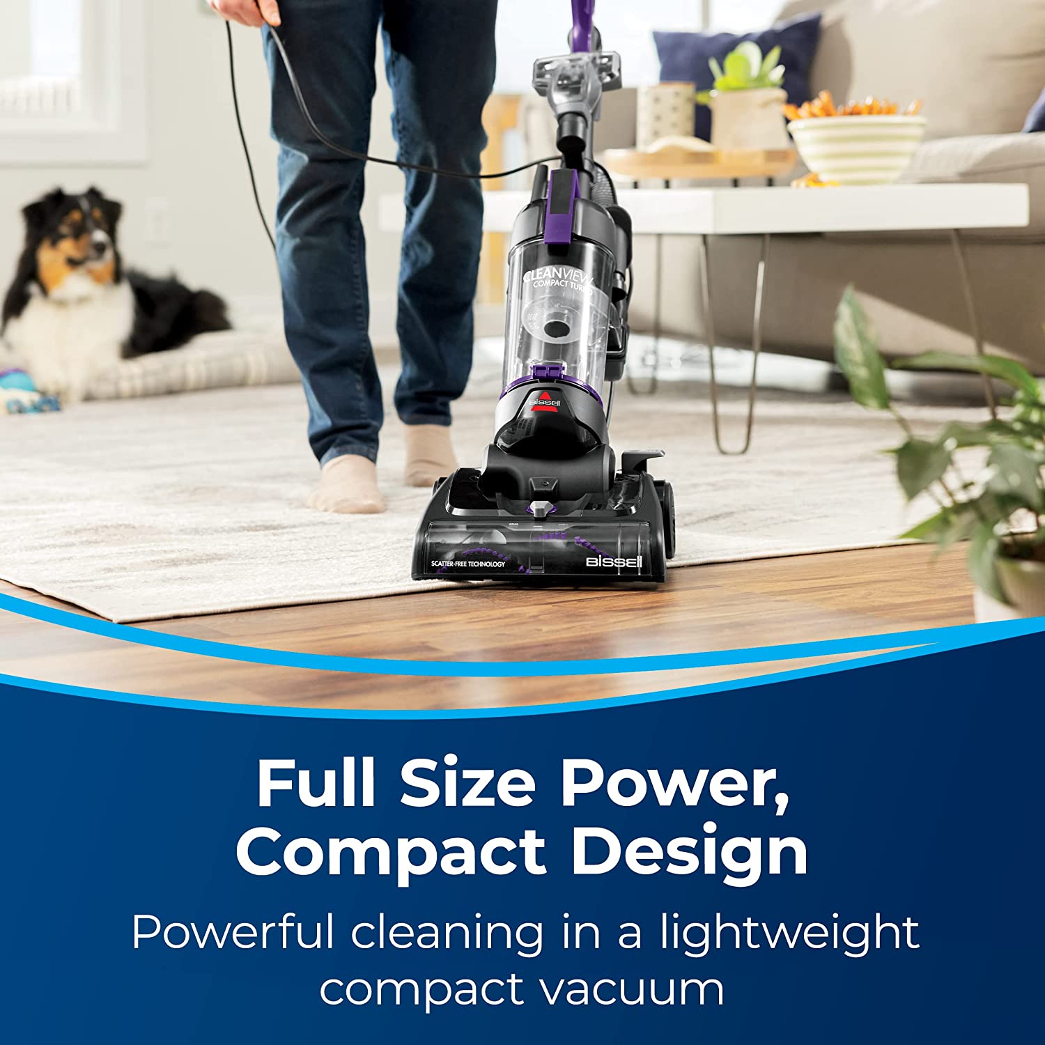 Bissell CleanView Compact Turbo Upright Vacuum， 3437F