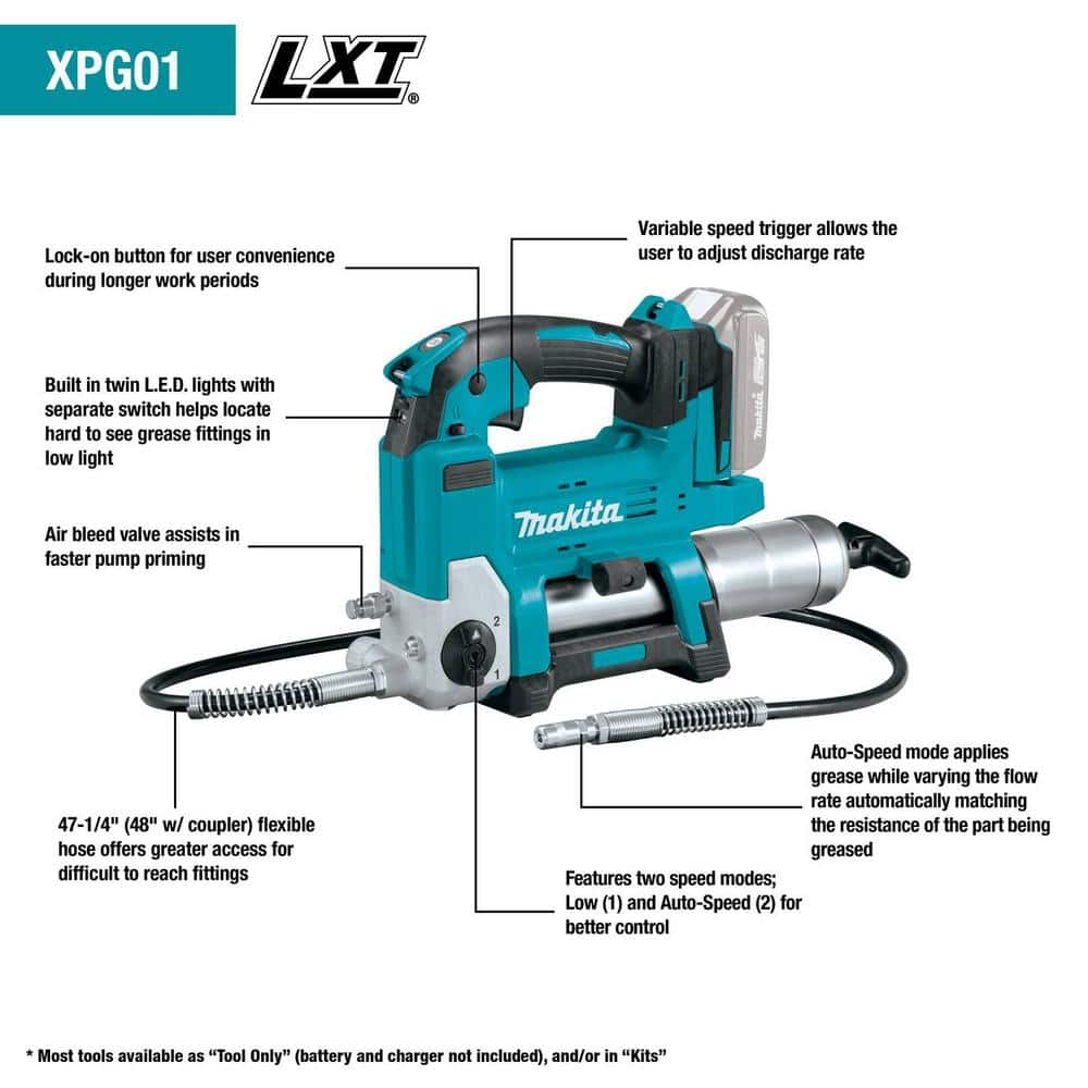 18V LXT Lithium-Ion Cordless Grease Gun Kit, 3.0Ah XPG01S1