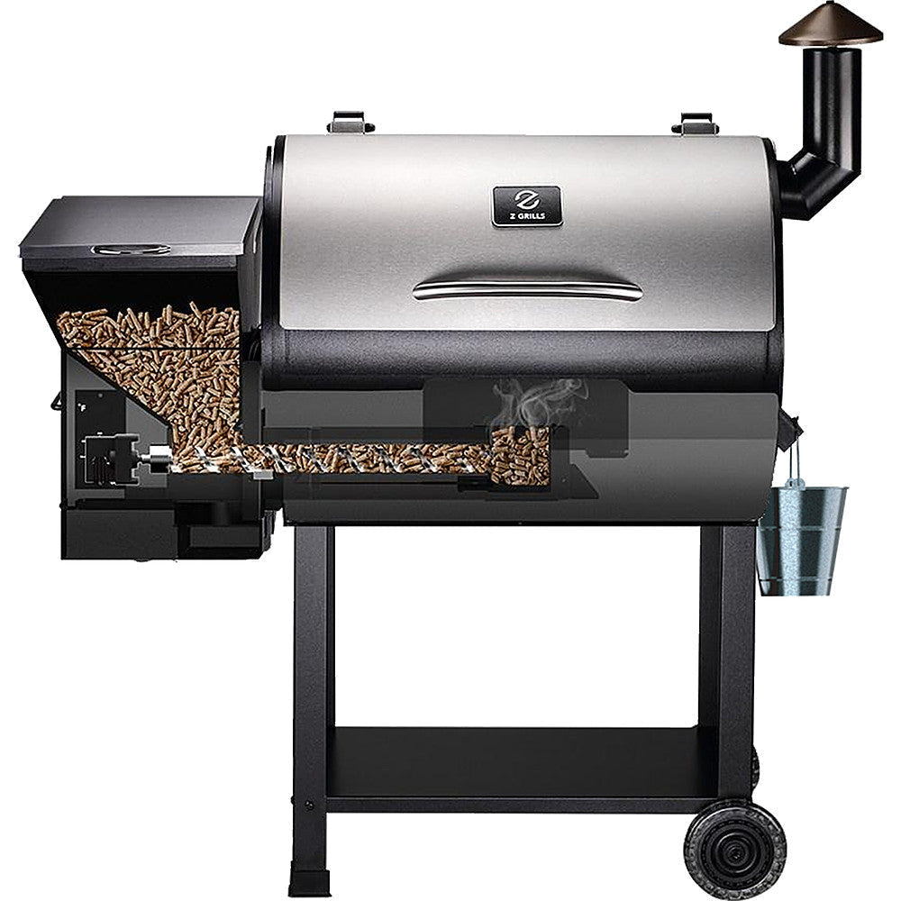 Z Grills - Wood Pellet Grill and Smoker 694 sq. in. - Stainless Steel