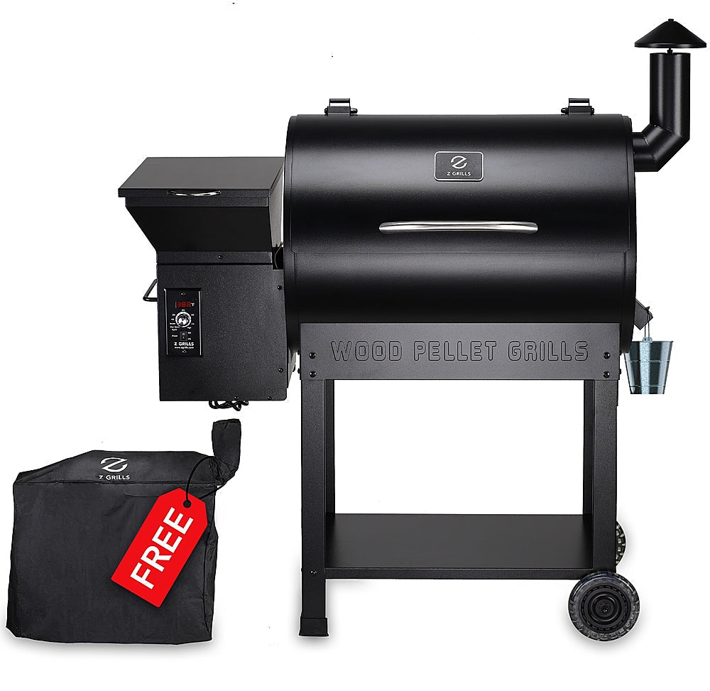 Z Grills - Wood Pellet Grill and Smoker 694 sq. in. ZPG-7002B - Black