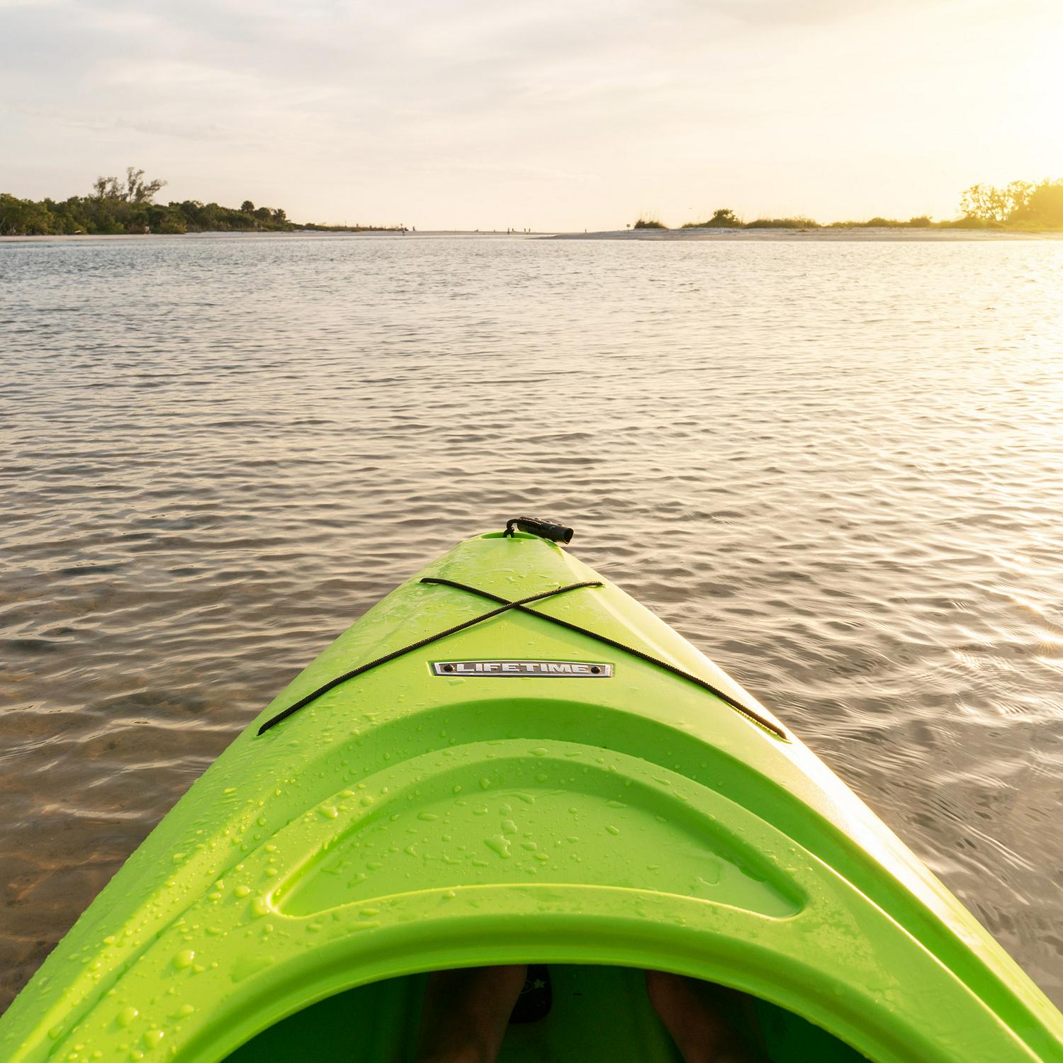 Lifetime Pacer 8 ft Sit-In Kayak (Paddle Included)， Green