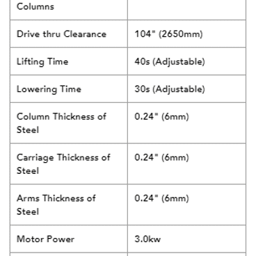 Aston Technologies* 2-Post Car Lift Overhead Symmetric Single Point Lock Release AL-100RH