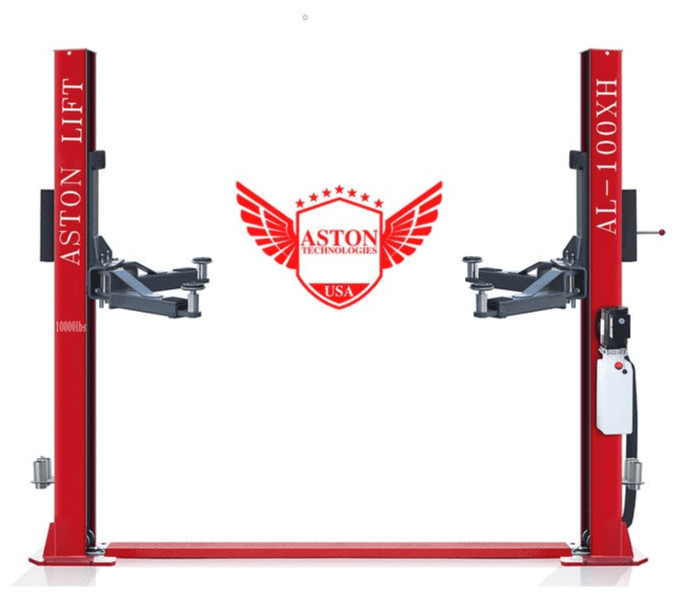 Aston Technologies* 2-Post Car Lift 10000 lbs. Single Point Lock Release AL-100XH