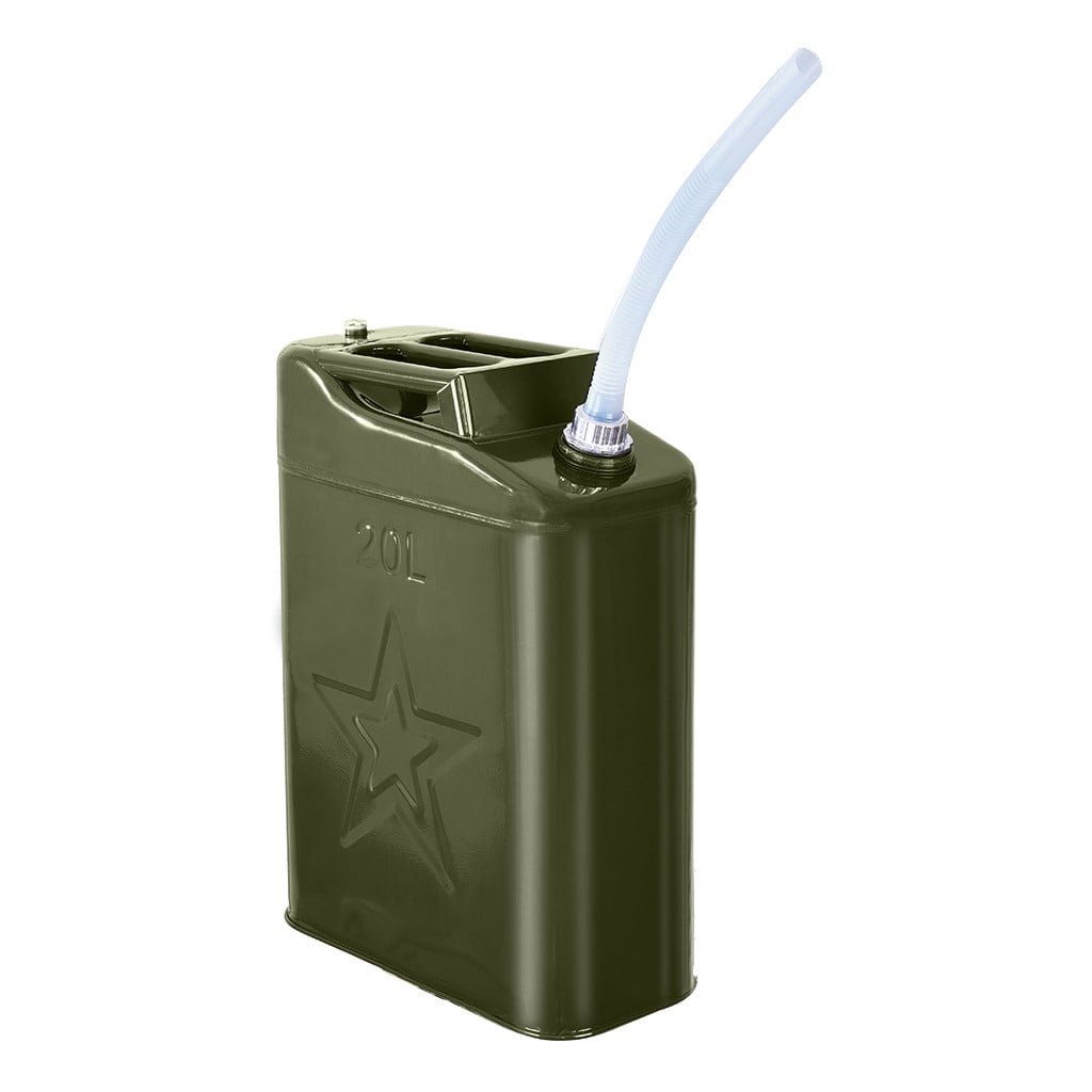 PMUYBHF Can 20L Liter (5 Gallon Gal) Backup Steel Tank F-uel Gasoline G-reen