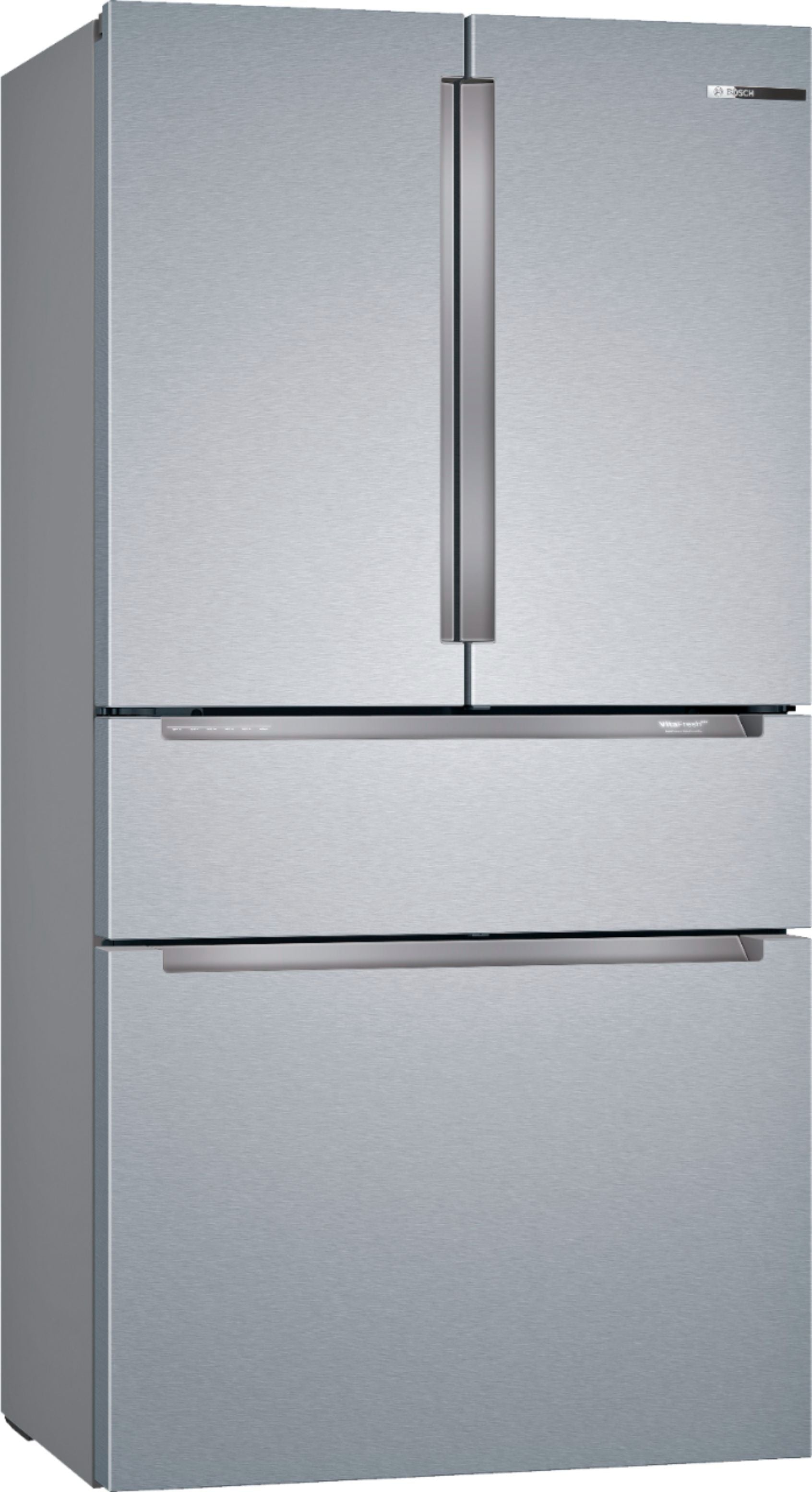 Bosch - 800 Series 20.5 Cu. Ft. 4-Door French Door Counter-Depth Smart Refrigerator - Stainless steel