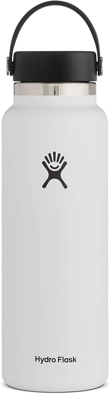 Hydro Flask 40oz Wide Mouth Bottle (White)