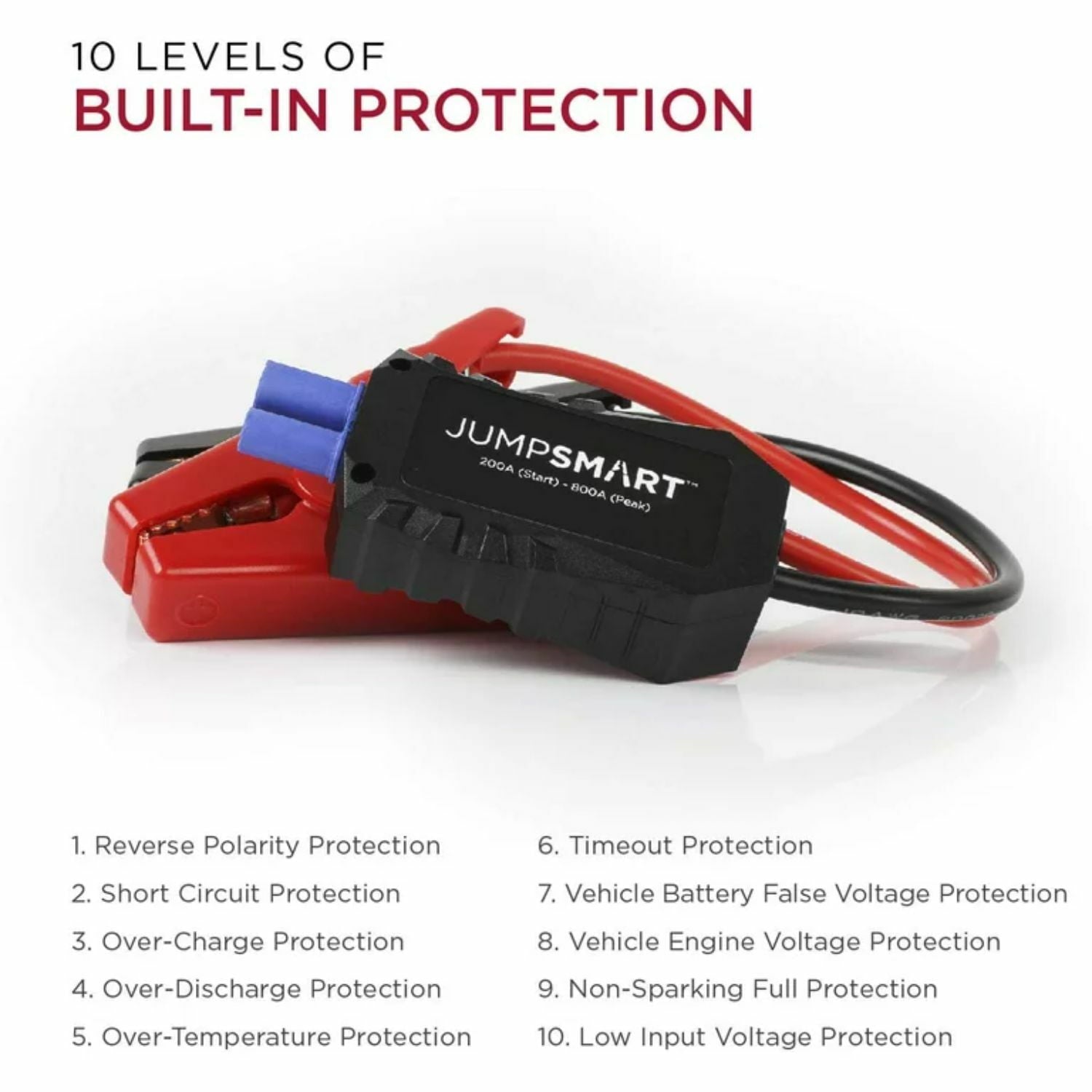 Limitless Innovations Jump Smart 10-in-1 Portable Vehicle Jump Starter, Flashlight, Power Bank - Blue