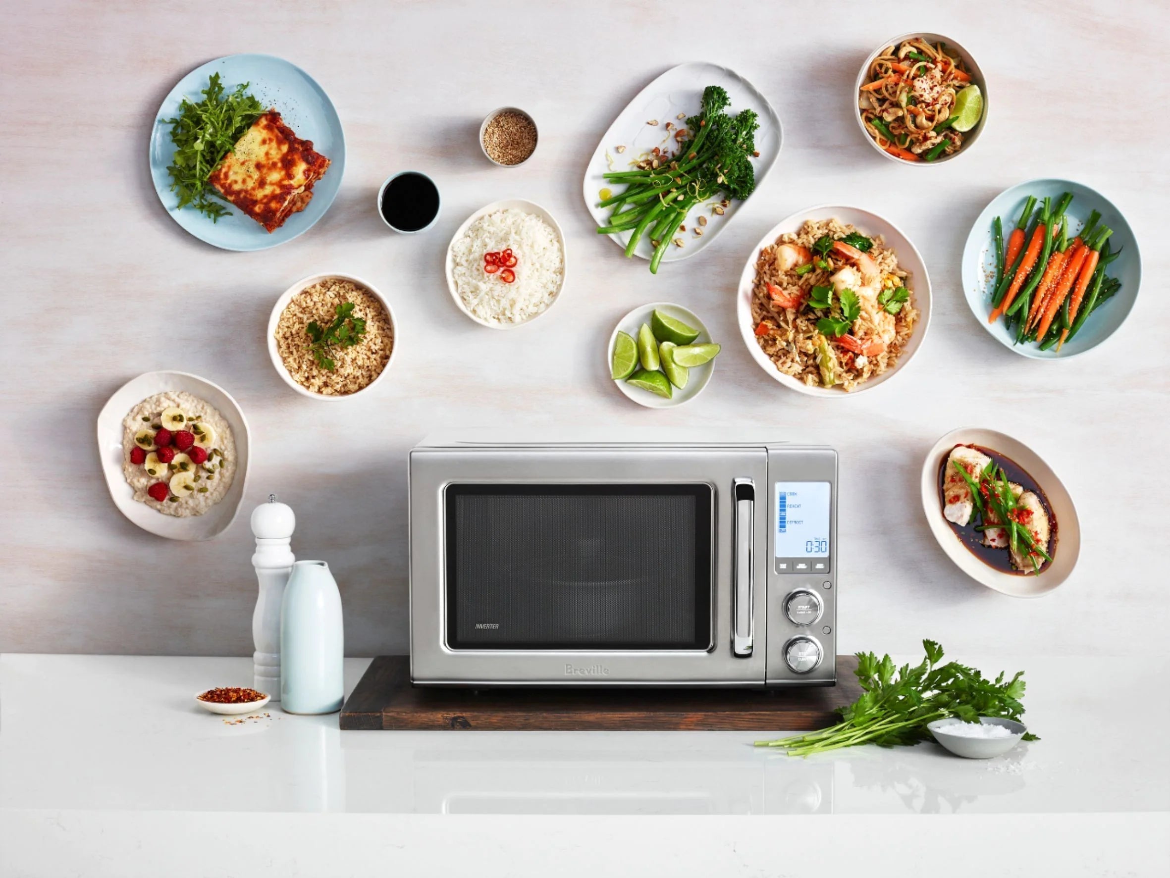 Breville - the Smooth Wave™ 1.2 Cu. Ft. Microwave - Stainless steel