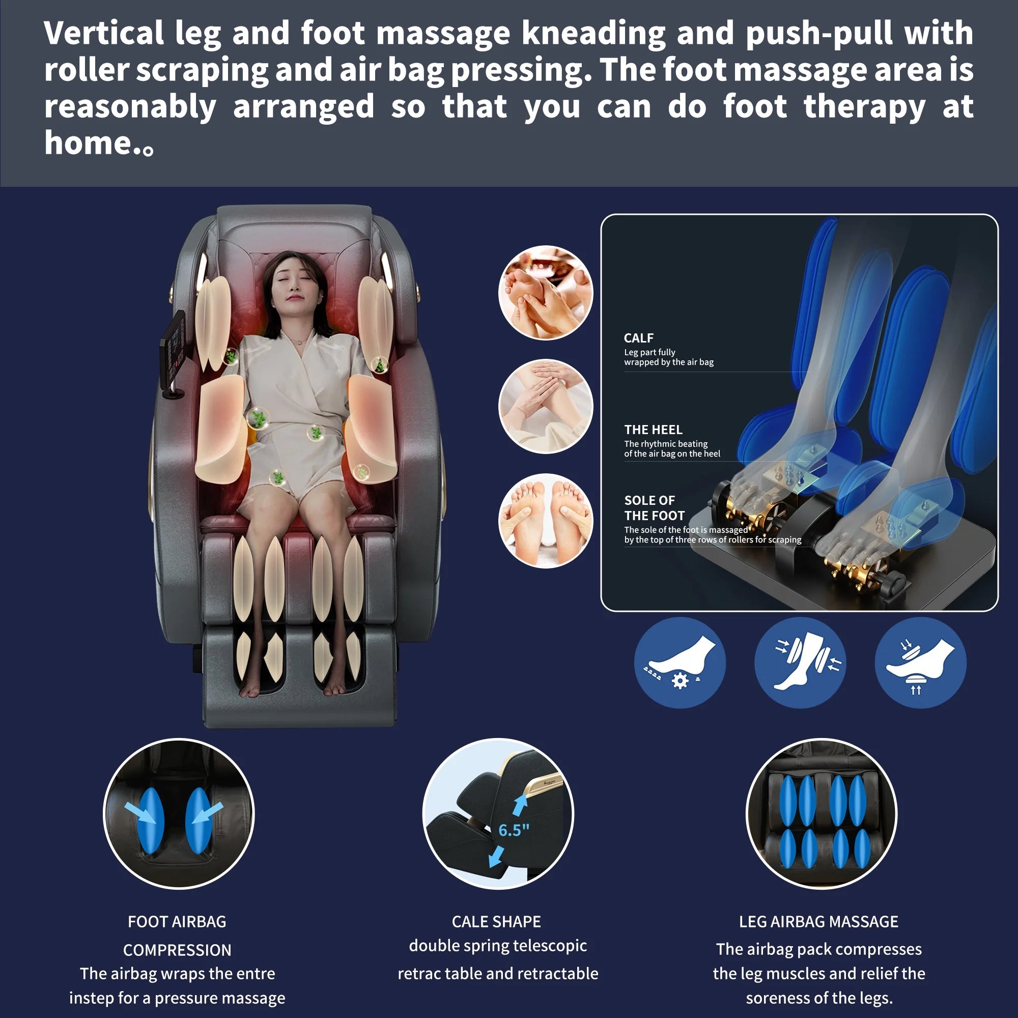 2024 4D Zero Gravity Massage Chair, Full Body Shiatsu Recliner with Yoga Stretching, SL Track, Intelligent Voice Control, Calf Kneading, Calfrest Extension, Premium Black Leather