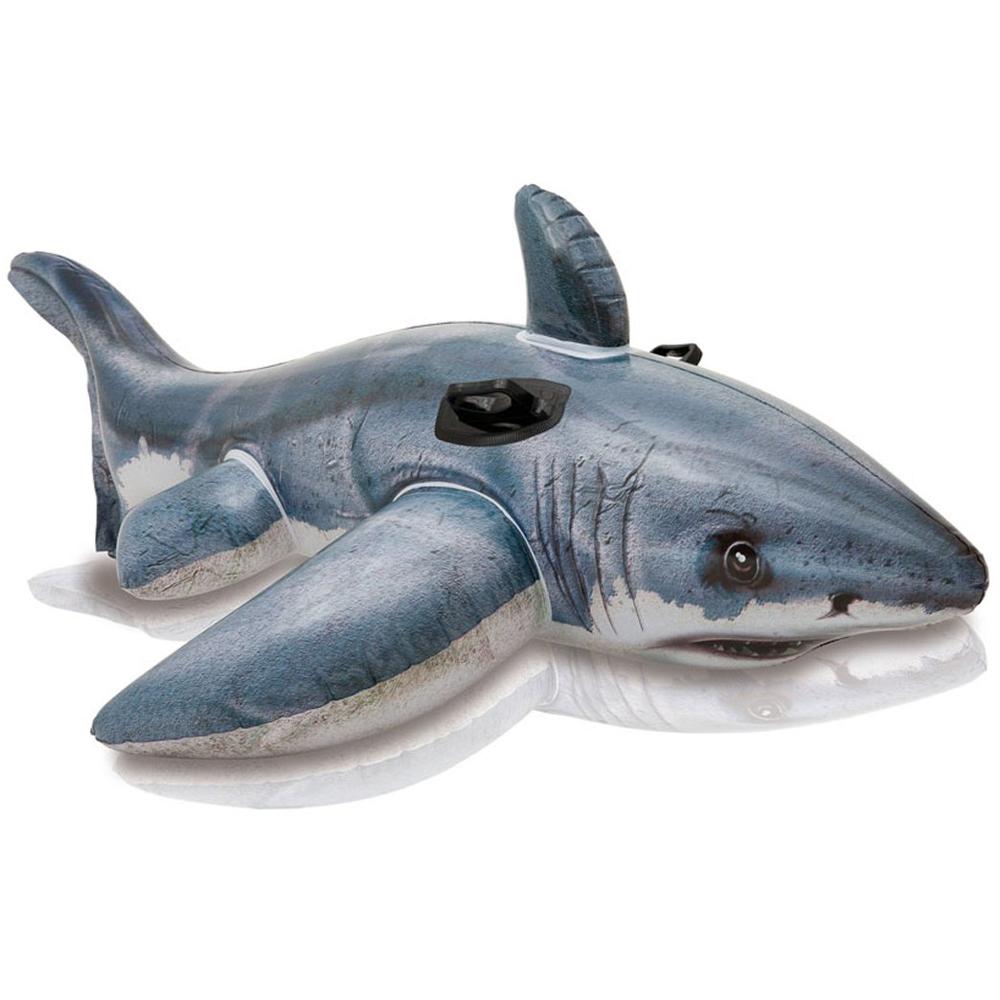 Intex Inflatable Great White Shark Pool Ride-On