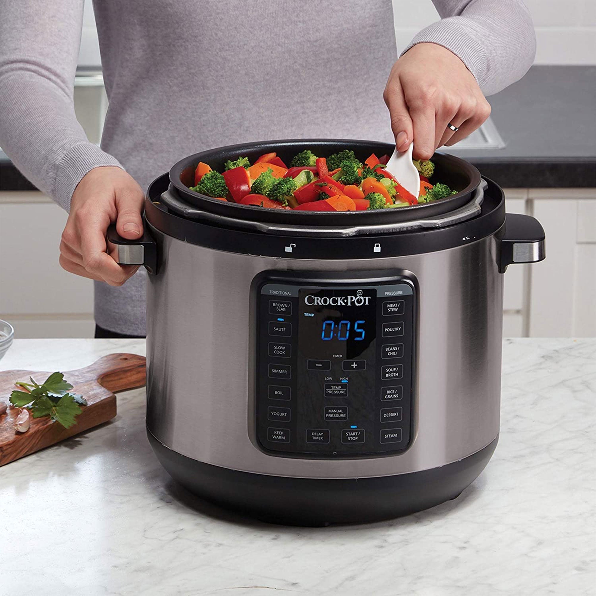 Crock-Pot 8qt 13 Program Crock Pressure Cooker w/ Lid, (Open Box)