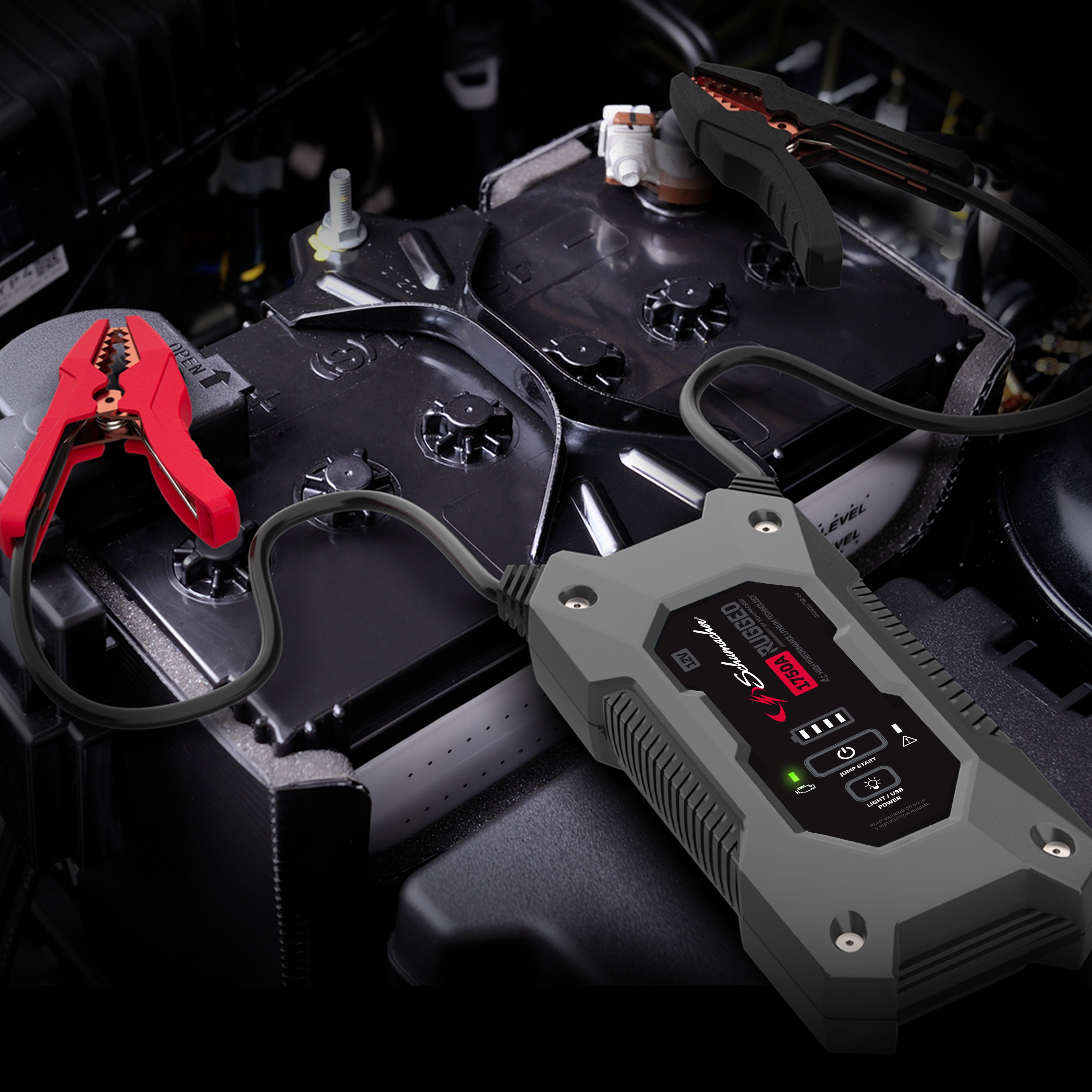 Schumacher SL1669 - 1750 Peak Amp 12V Rugged Lithium Jump Starter and USB Power Pack, New in Box