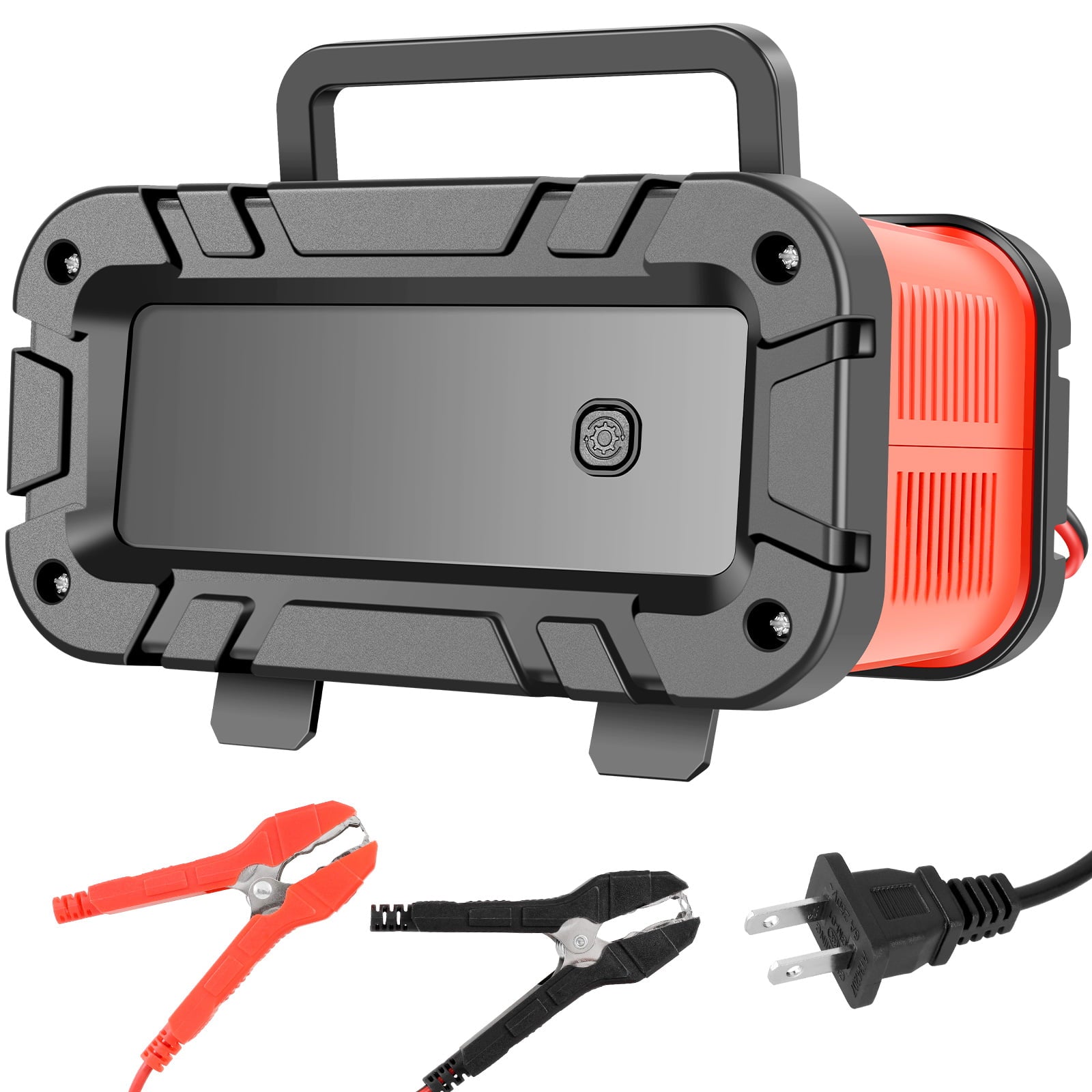 CIVG Battery Charger 12/24V Auto Stop Battery Trickle Charger with 4 Modes Temperature Compensation Battery Maintainer Battery Repair Device for Car Boat Motorcycle Lawn Mower (Red)