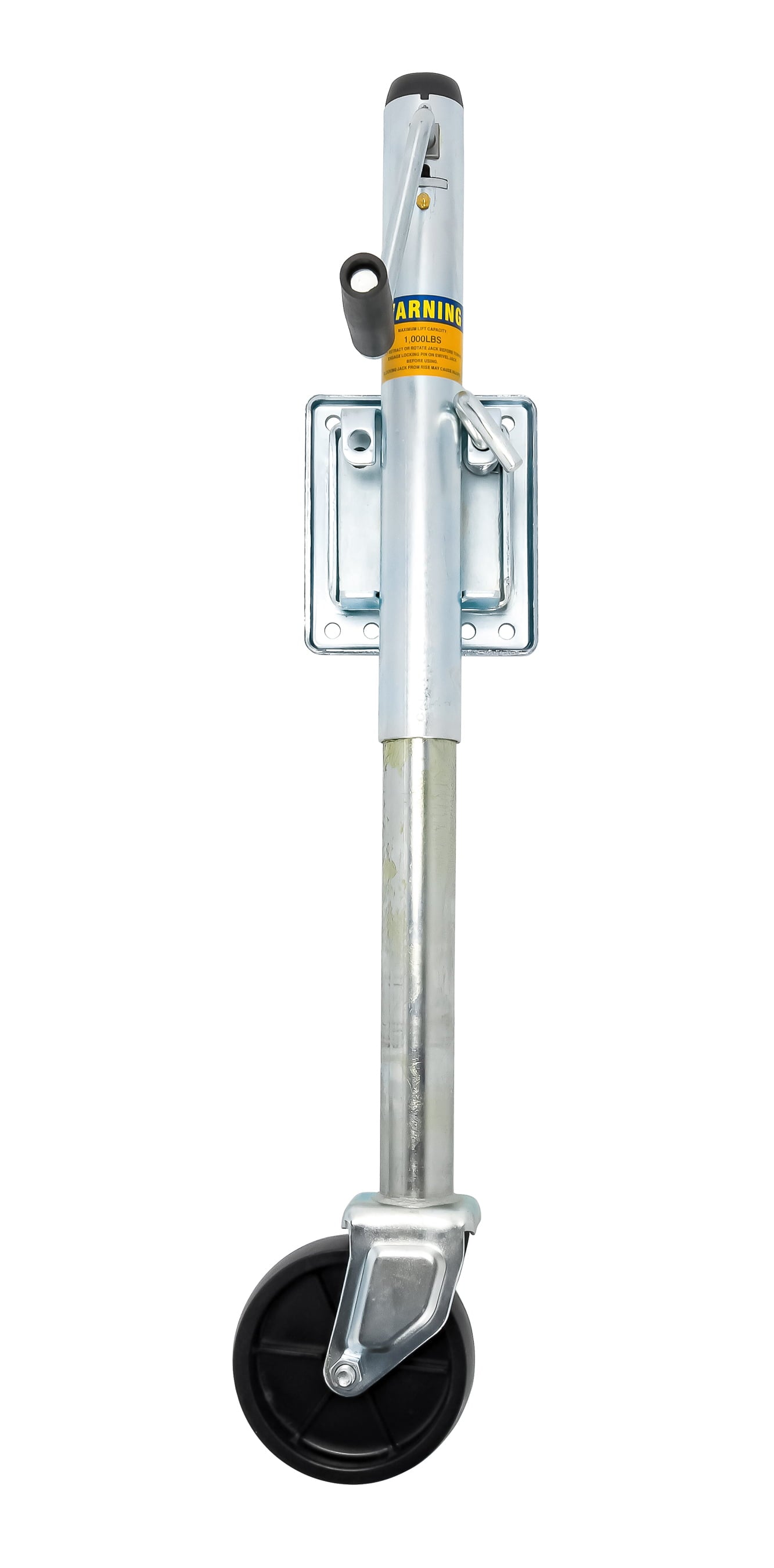 Camco Swivel Trailer Tongue Jack | Designed for Use with Boat and Utility Trailers | Zinc-Plated Steel, Silver (50010)