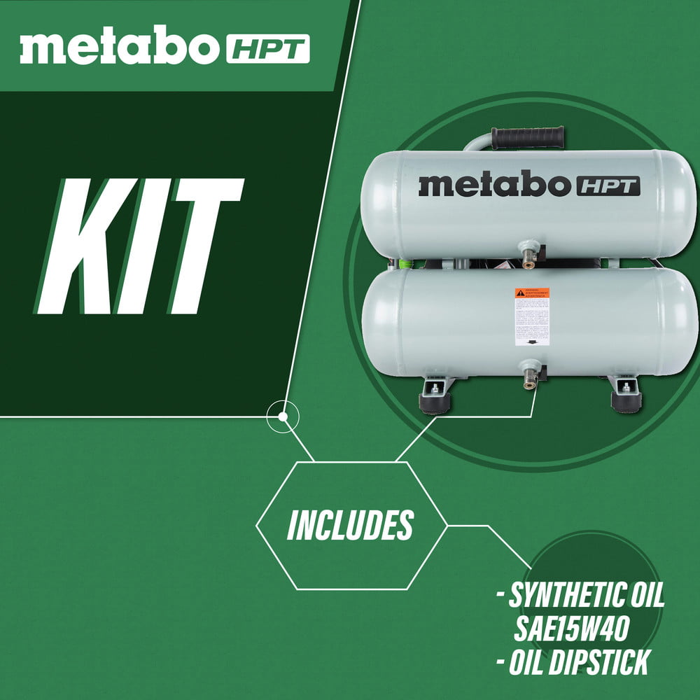 Hitachi 4 Gallon Portable Twin Stack Air Compressor