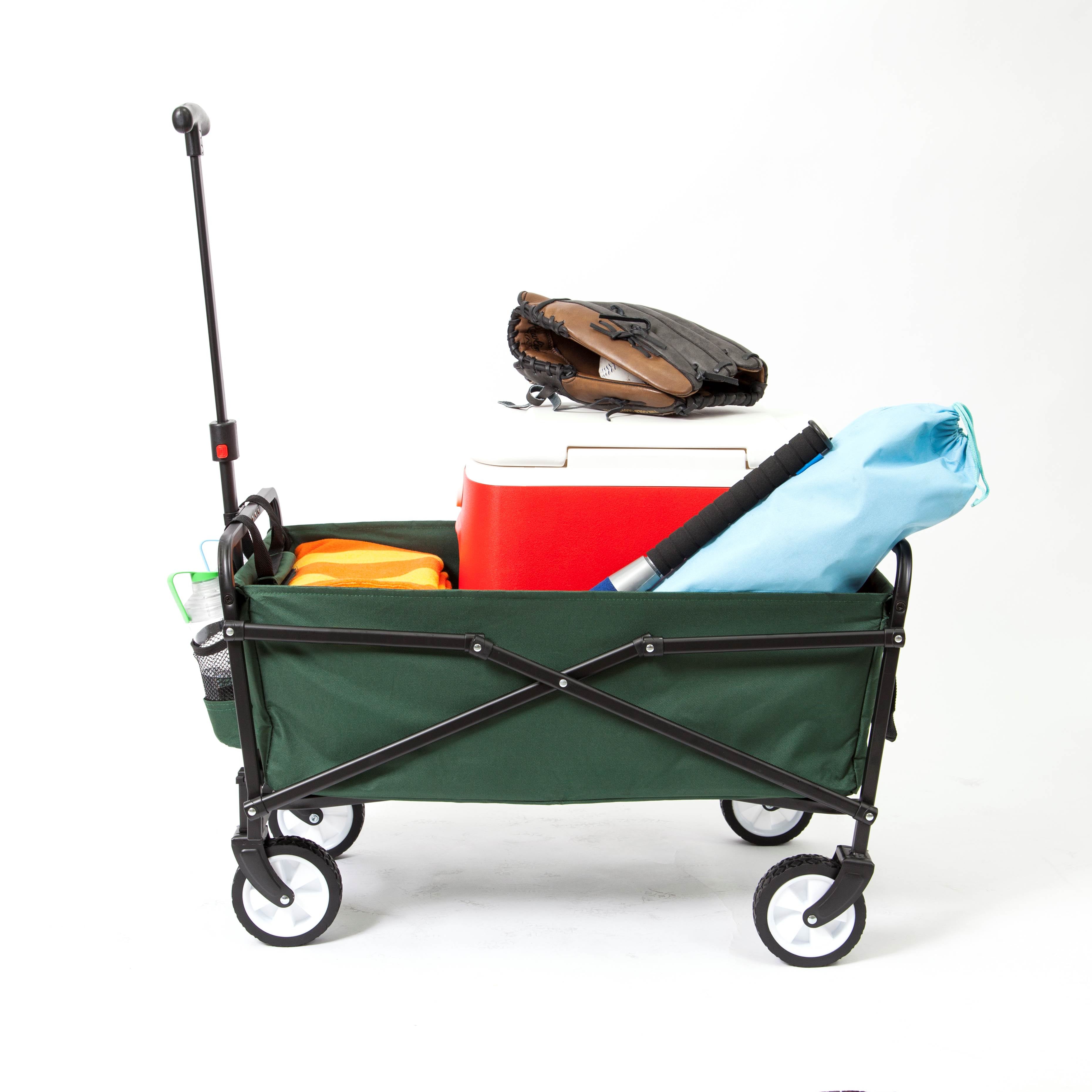 Heavy Duty Compact Folding 150 lb Capacity Utility Cart, Green (Open Box)