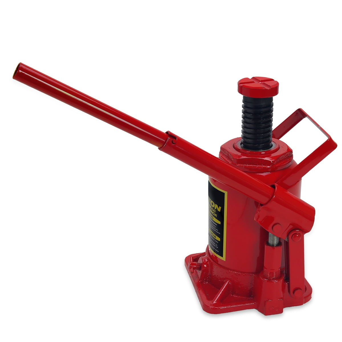 XtremepowerUS 20Ton Portable Hydraulic Bottle Car Jack Lift Farm Equipment Low Profile Automotive Shop, Red