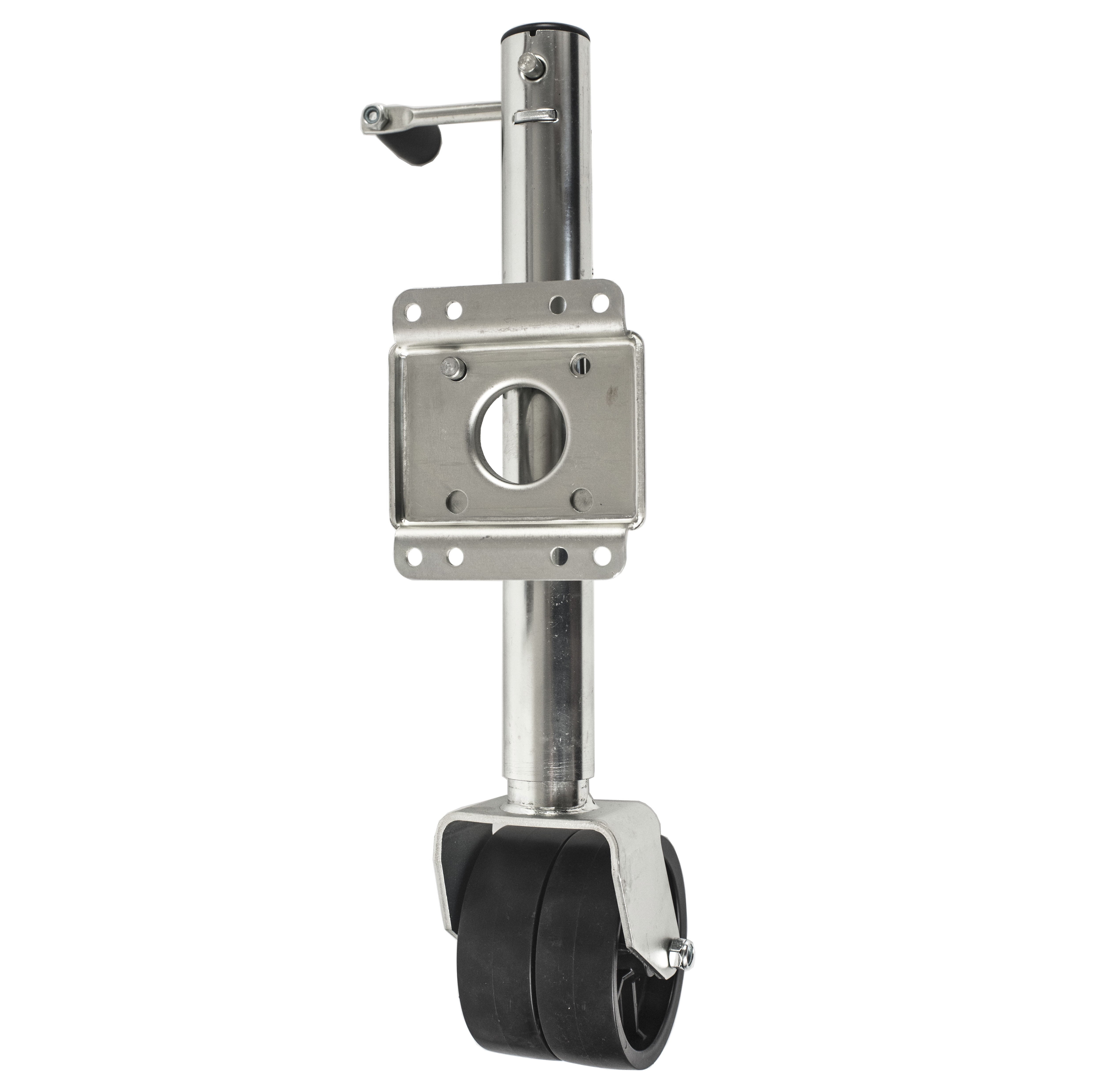 Jeremywell 1500lbs Trailer Jack with Double Wheel Dual 6-Inch, for Boat RV Utility, Swivel Swing-Back