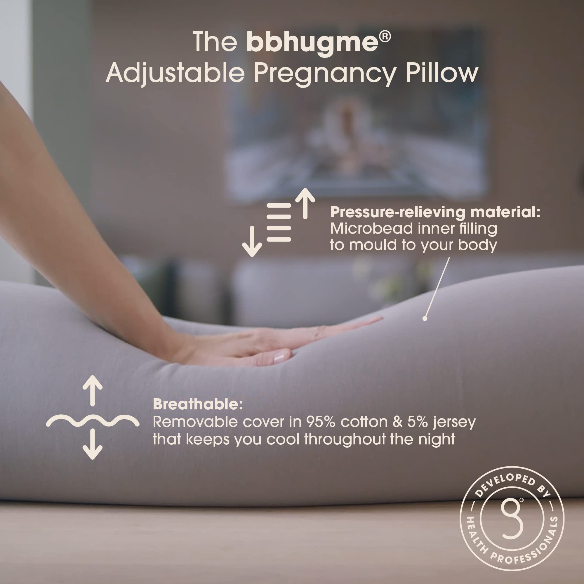 bbhugme Pregnancy Body Pillow Adjustable