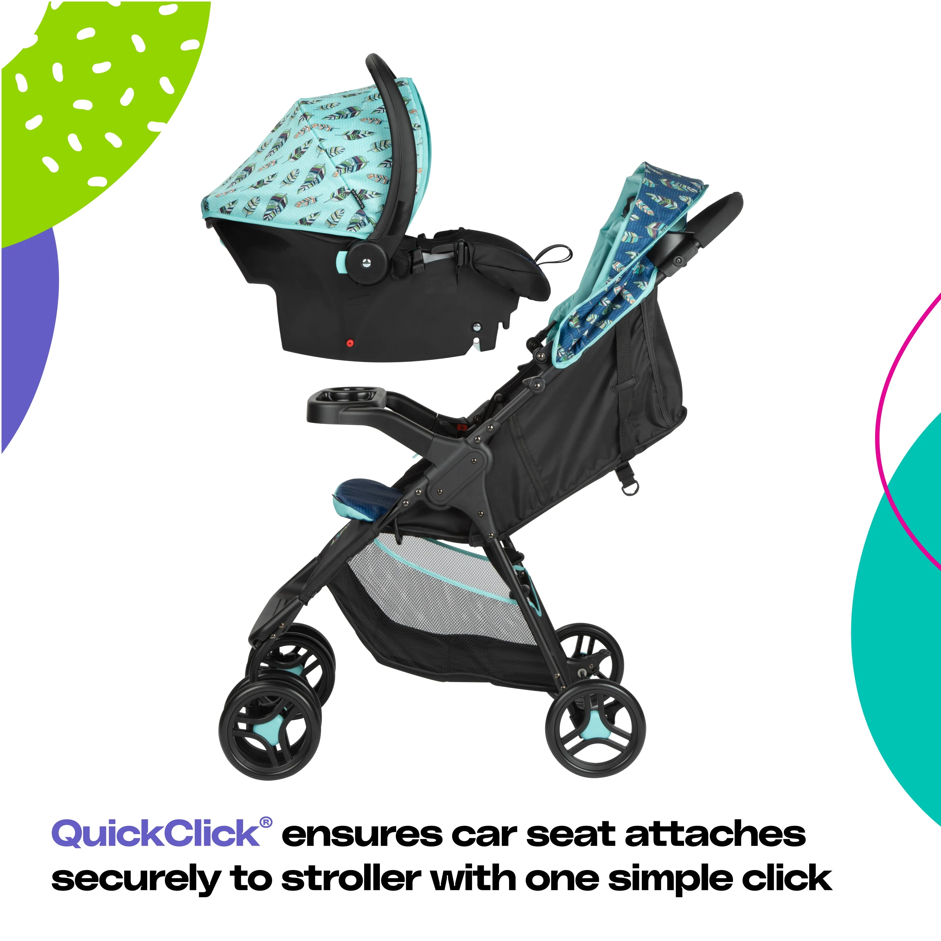 Cosco Kids Lift & Stroll DX Travel System, Gray Arrows, Toddler, Unisex